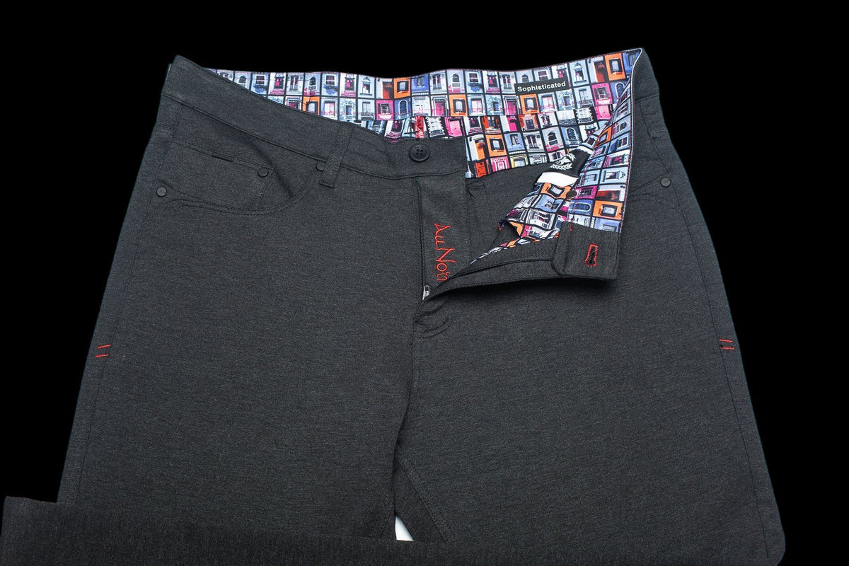 Dressy Stretch Pant - Winchester Charcoal - AUNOIR