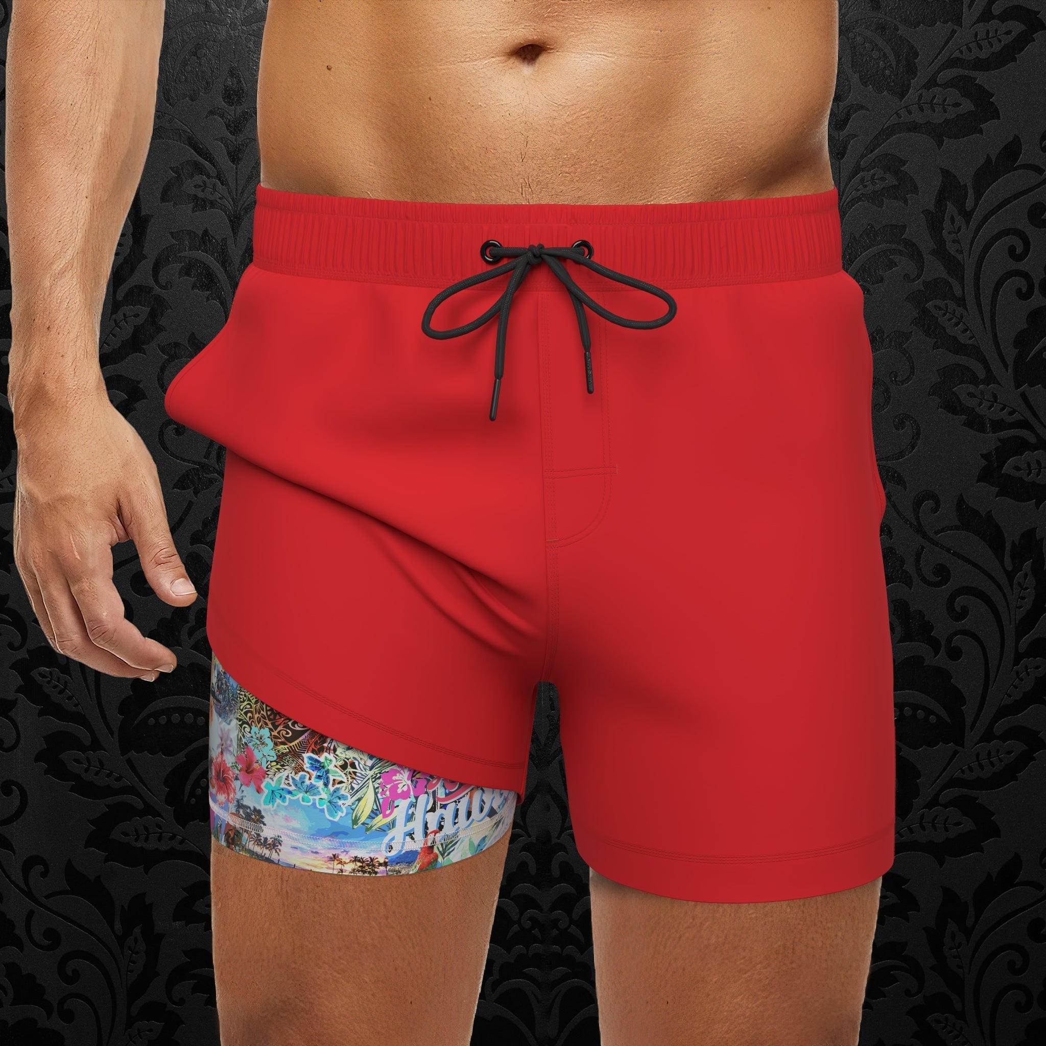 MAILLOT DE BAIN | SOLIDA, Red - AU NOIR