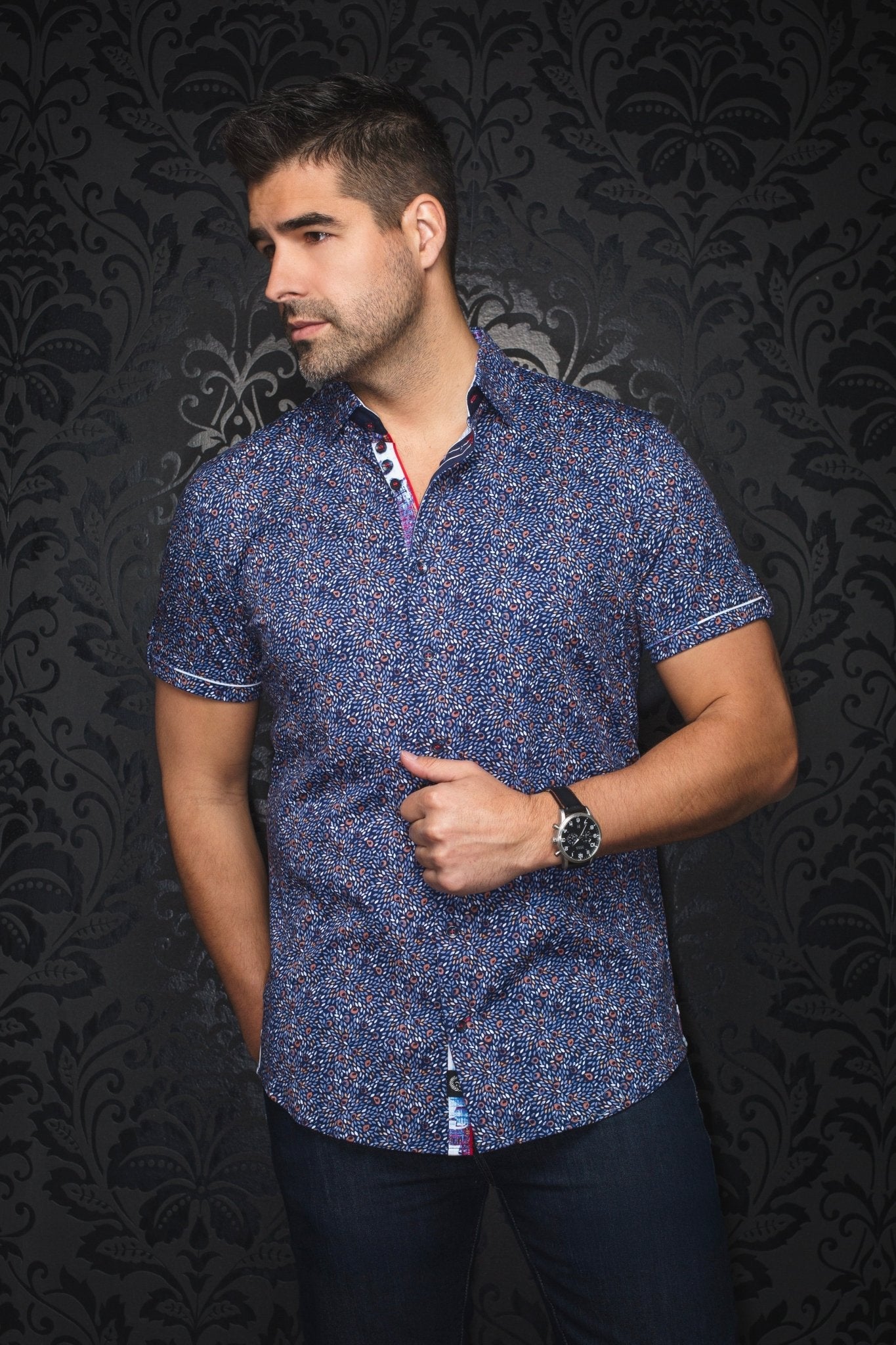 MANCHES COURTES EXTENSIBLE | ELTON, Navy - AU NOIR