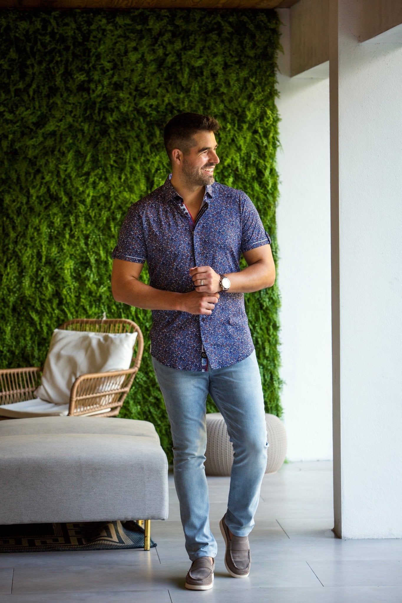 MANCHES COURTES EXTENSIBLE | ELTON, Navy - AU NOIR