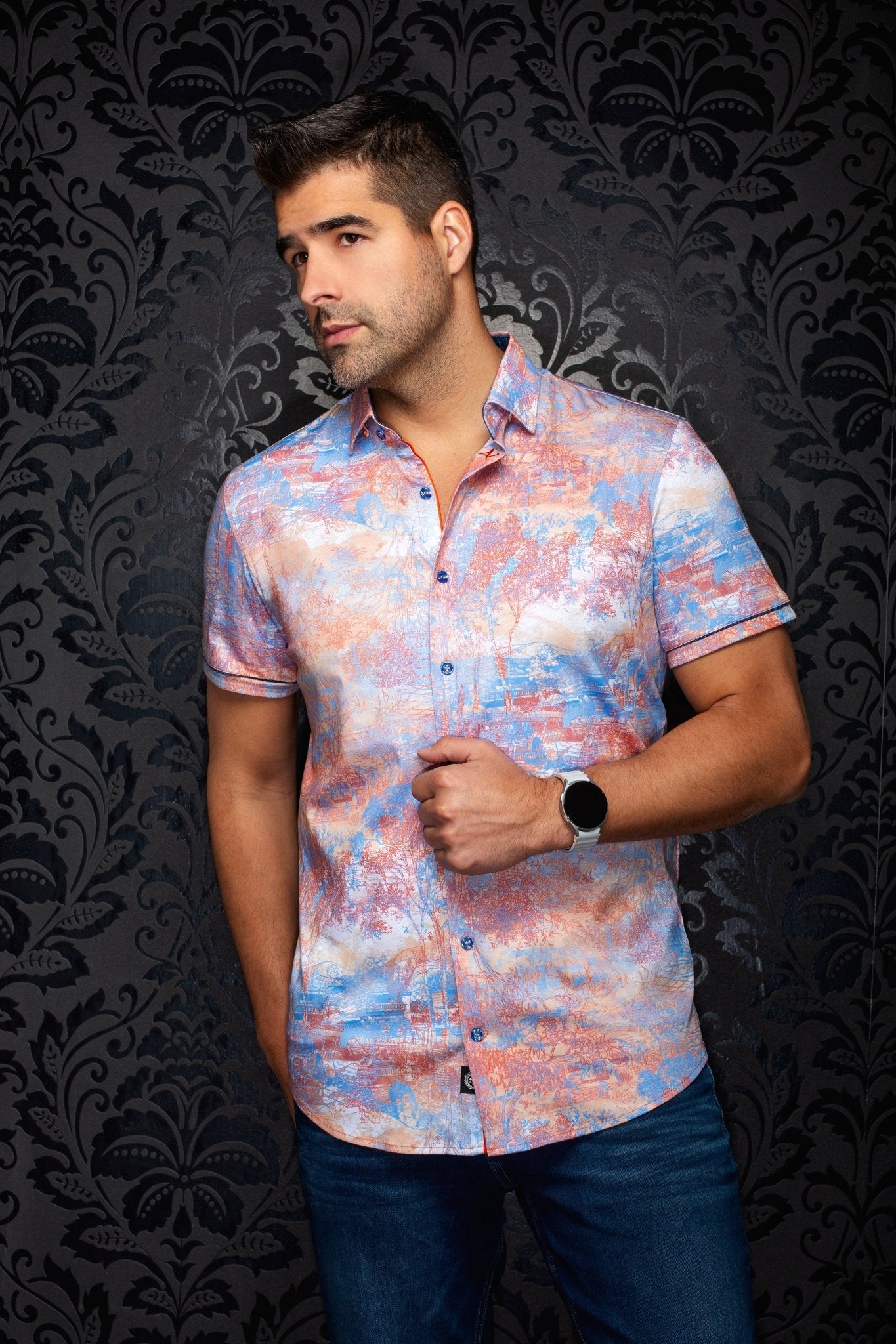 MANCHES COURTES EXTENSIBLE | GAVELSTON, Orange - AU NOIR