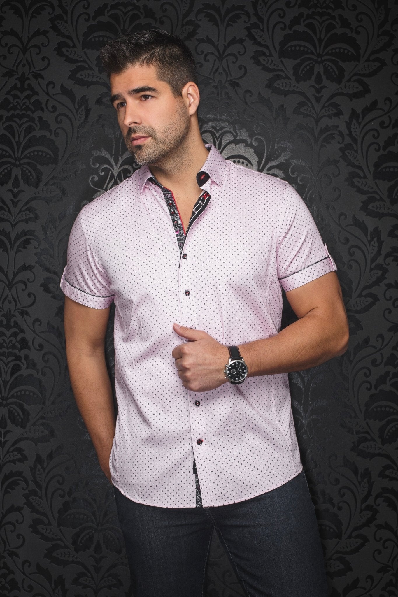 Manches Courtes | FARO, Pink - AU NOIR