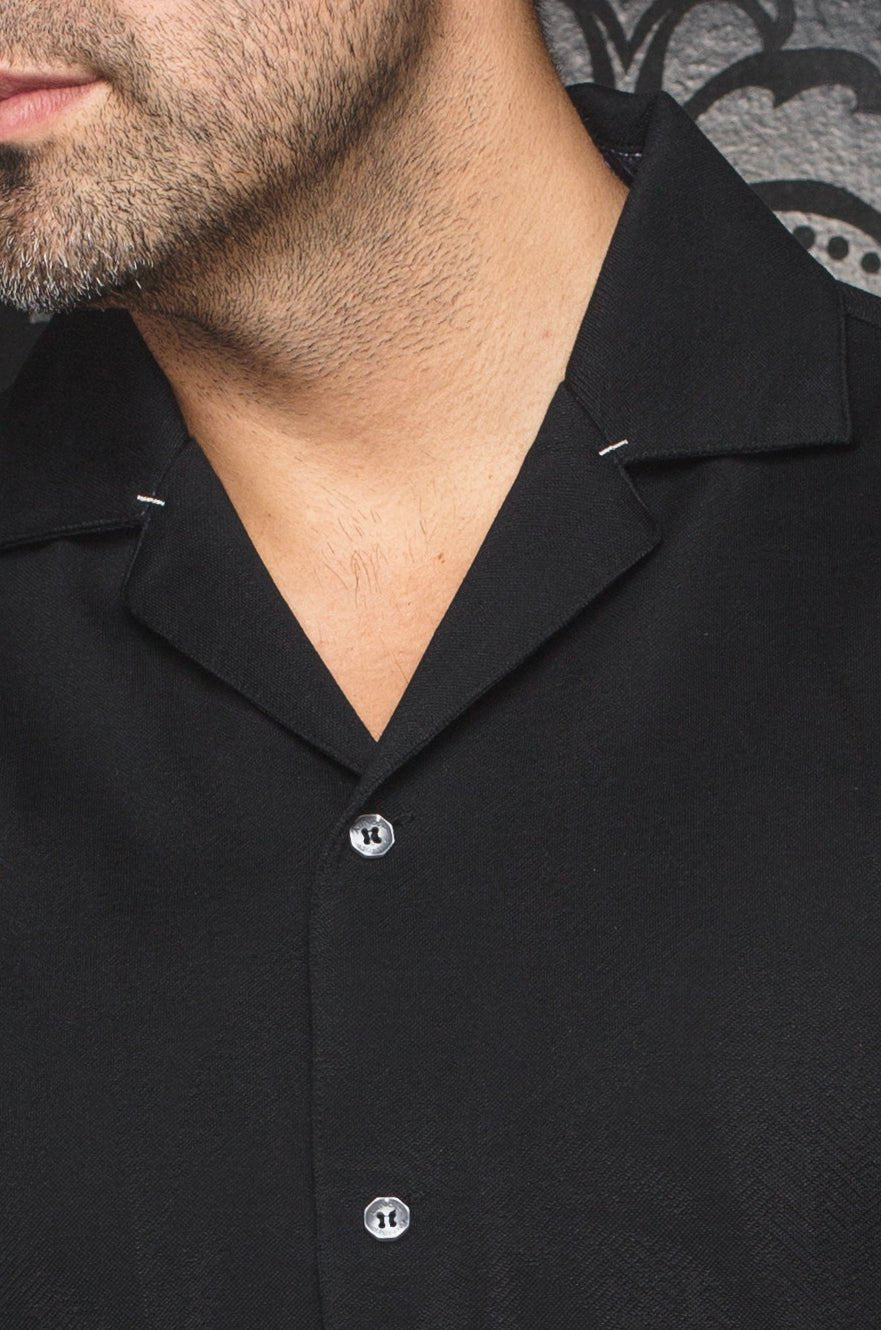 Manches Courtes Flat Collar | BRAHEA, Black - AU NOIR