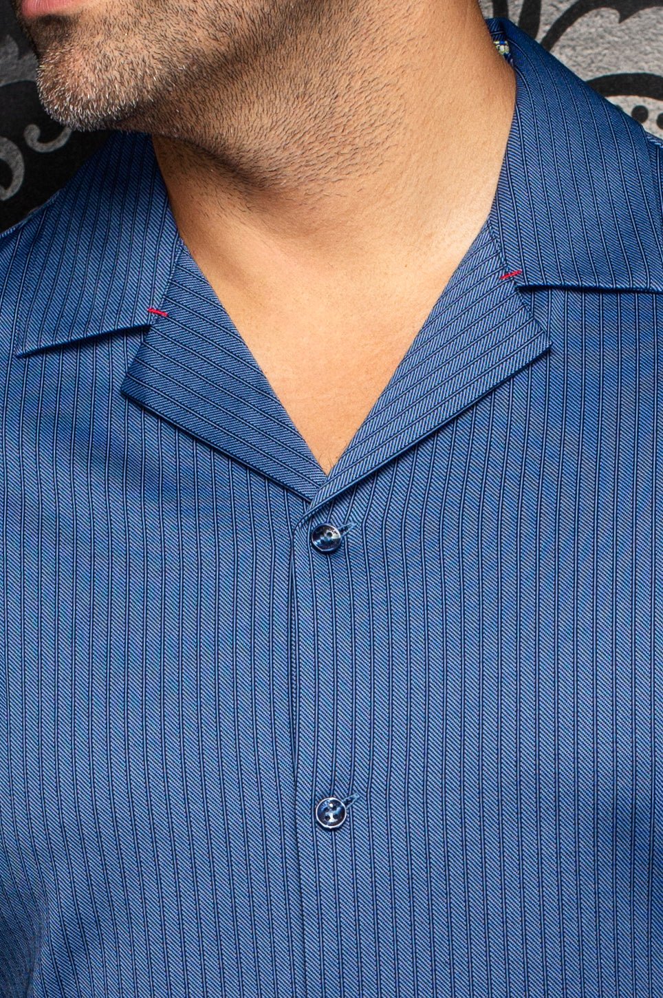 Manches Courtes Flat Collar | DRYSCAPE, Navy - AU NOIR