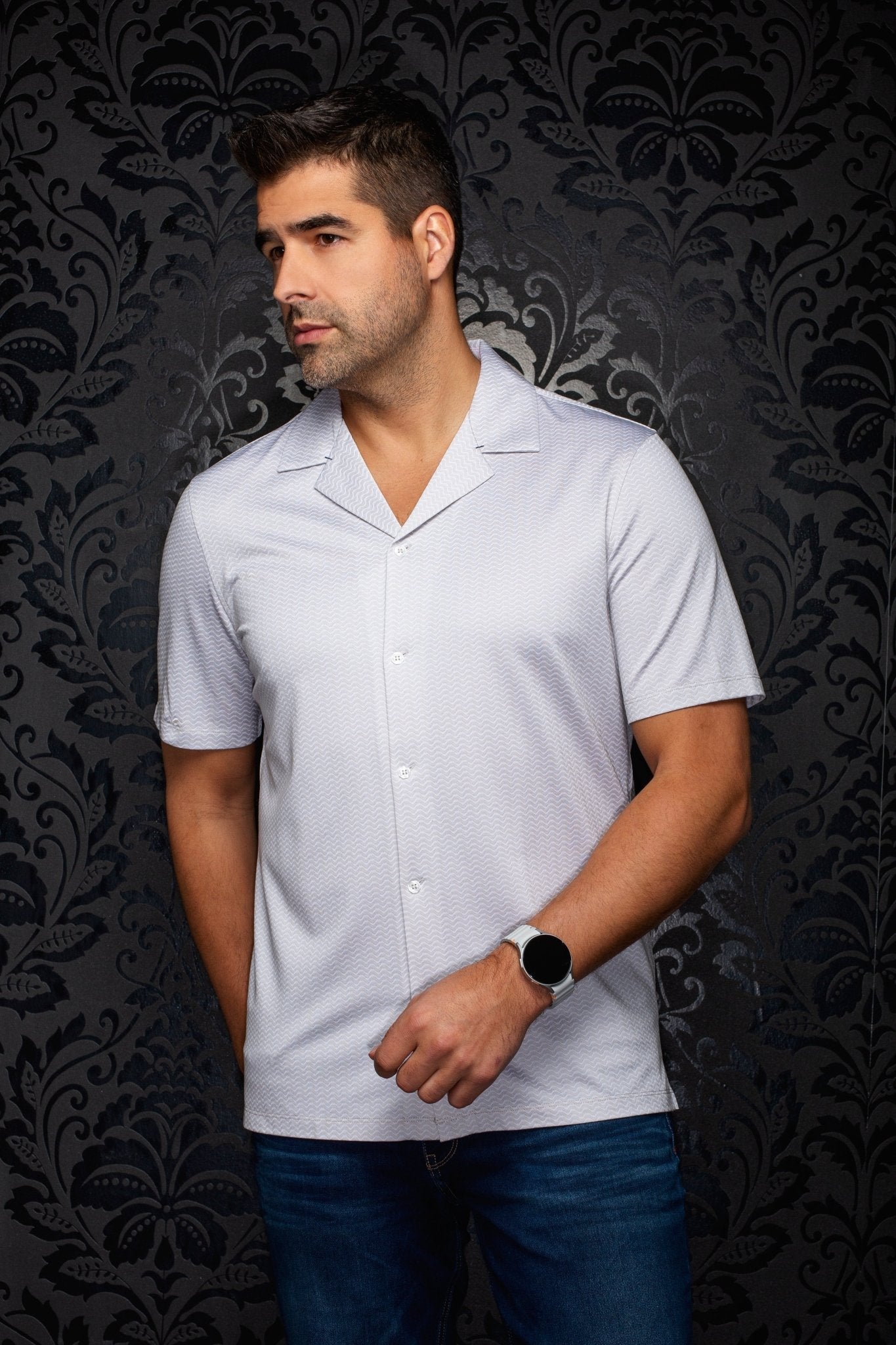 Manches Courtes Flat Collar | KAYANTA, Sand - AU NOIR