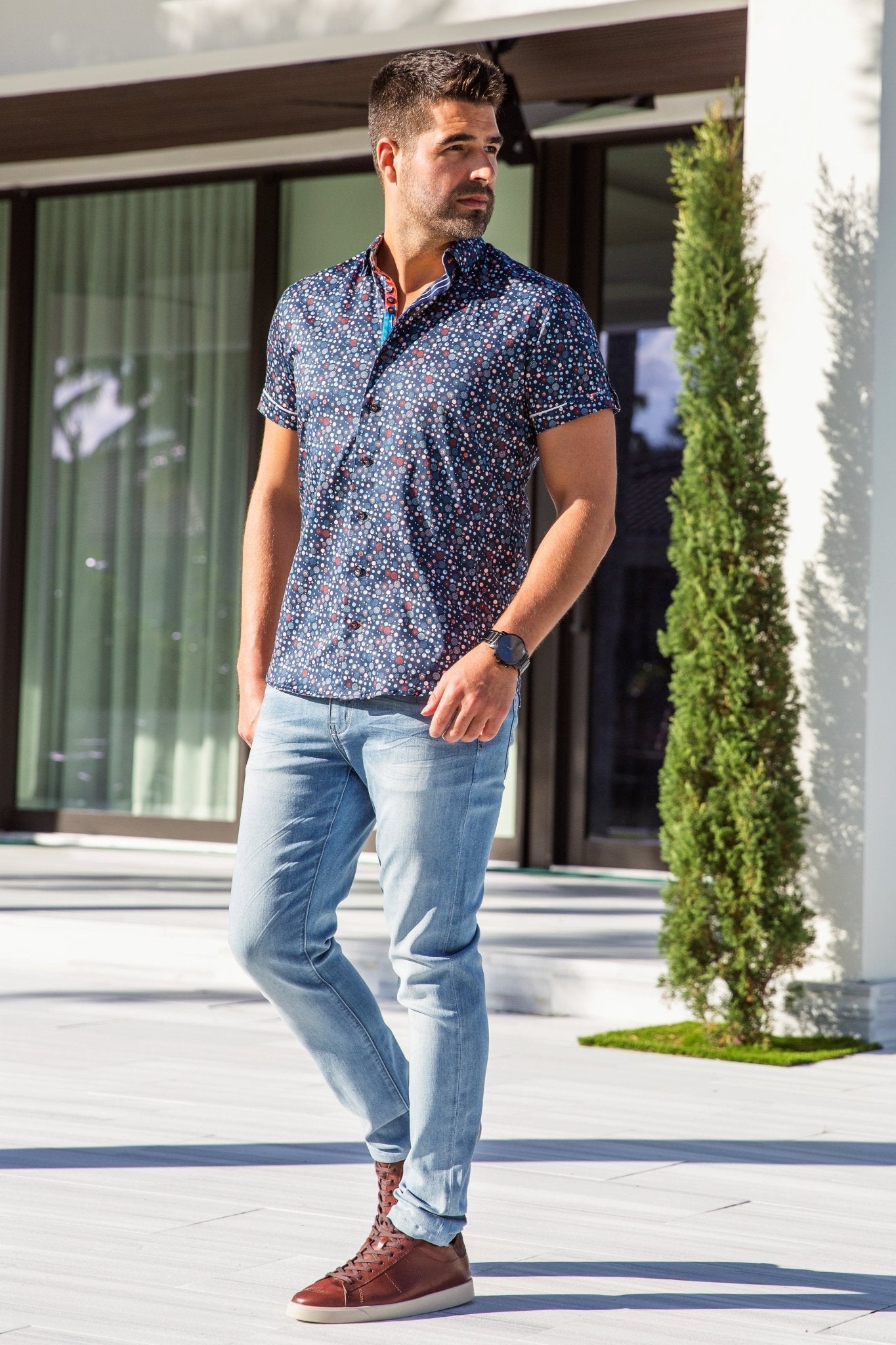 Manches Courtes | SPIRO, Navy - AU NOIR