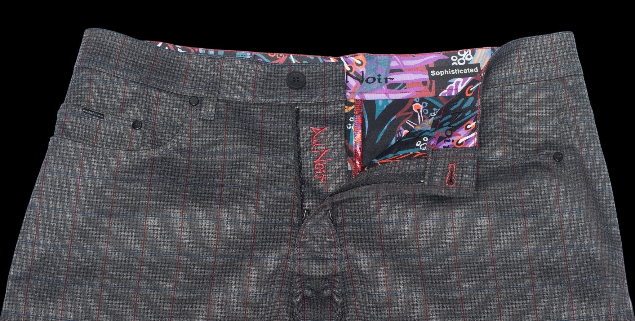 PANTALON | WINCHESTER-TAYLOR, Dark Grey Multi - AU NOIR