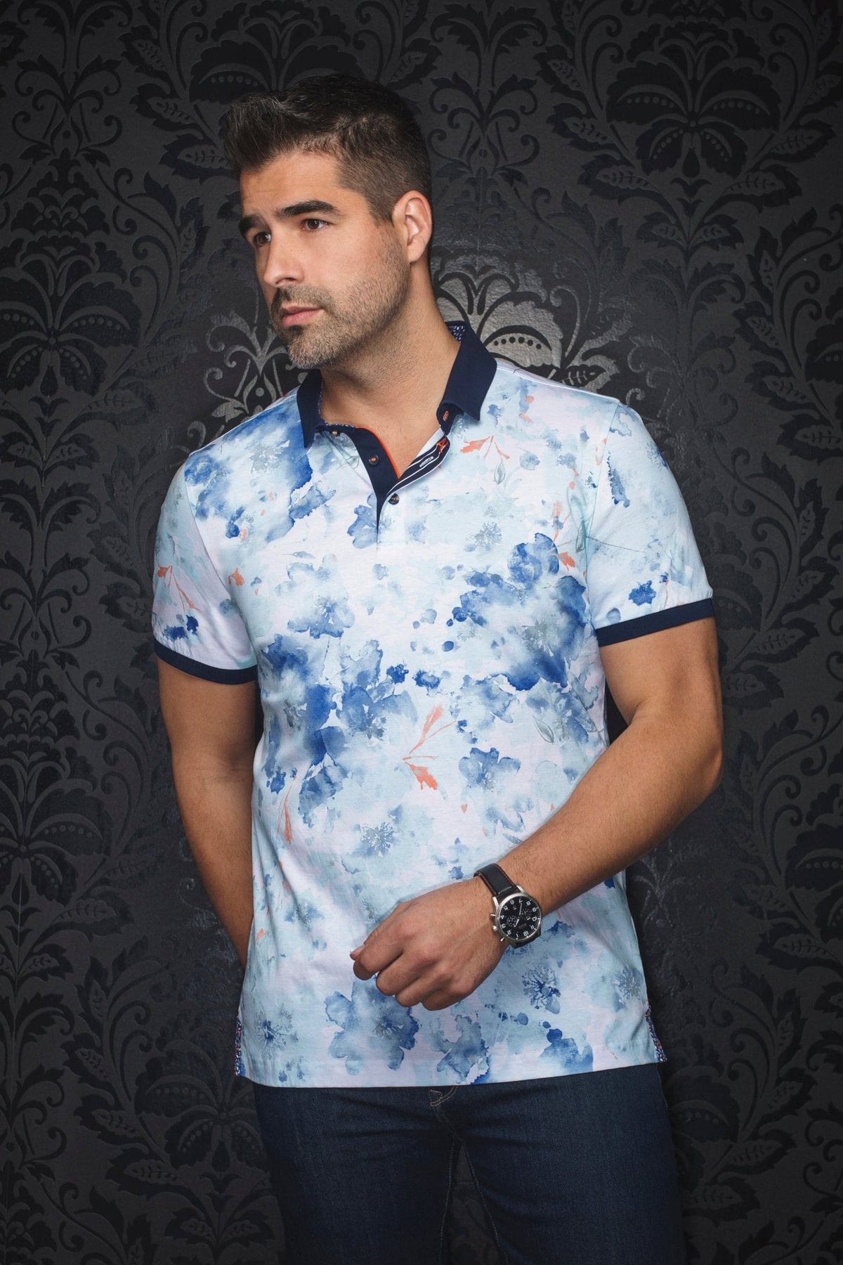 POLO | ANZIO, LT AQUA - AU NOIR
