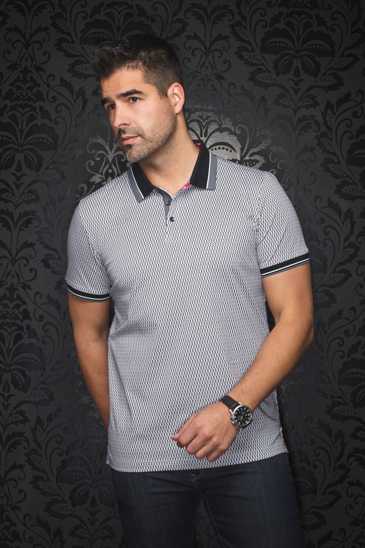 POLO | BENZ, White Black - AU NOIR