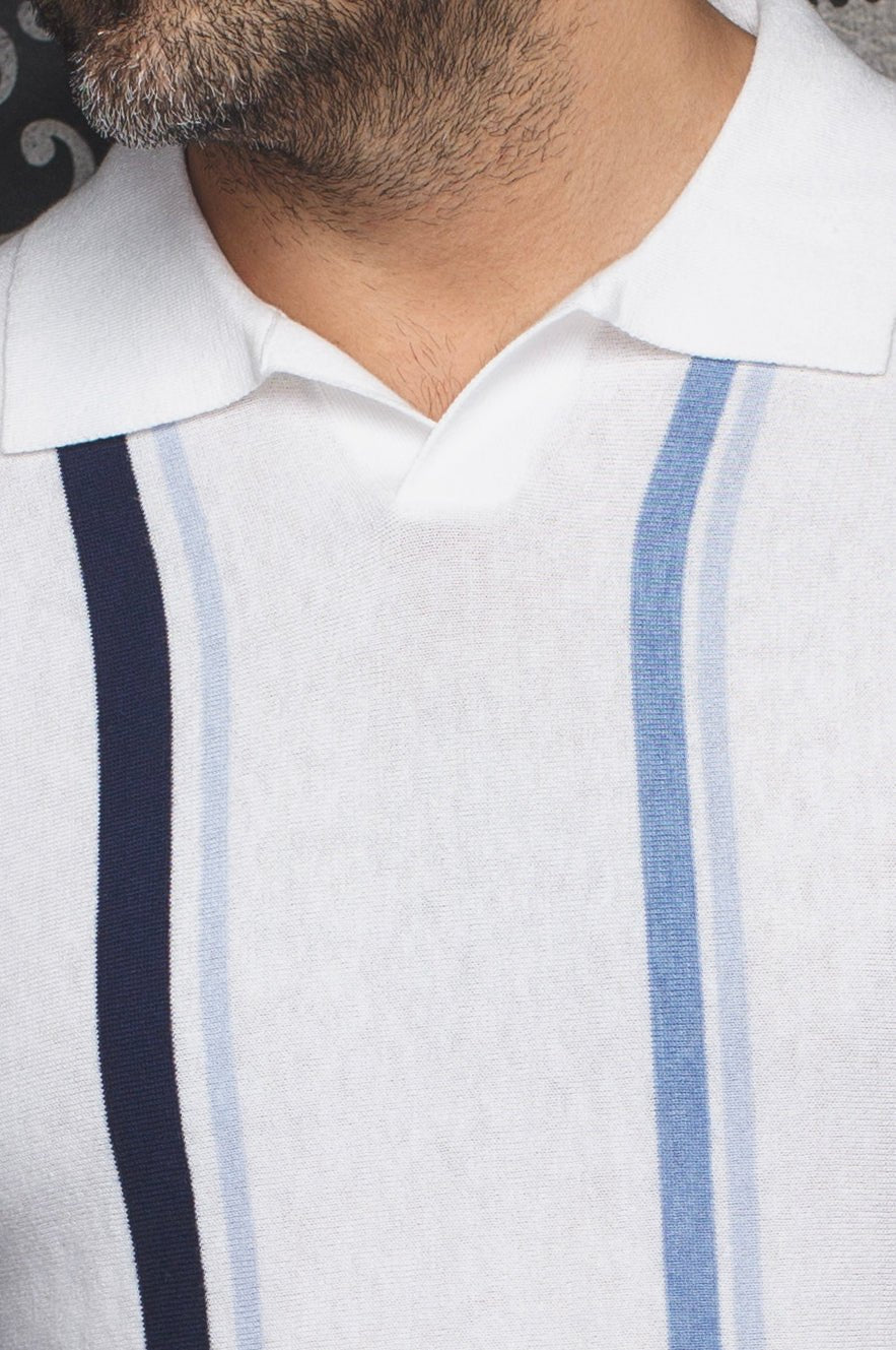 POLO LAINE DE MÉRINOS | AVERY, White - AU NOIR