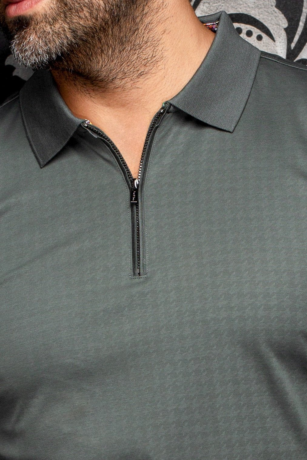 POLO MANCHES LONGUES | BENTLEY, Olive - AU NOIR
