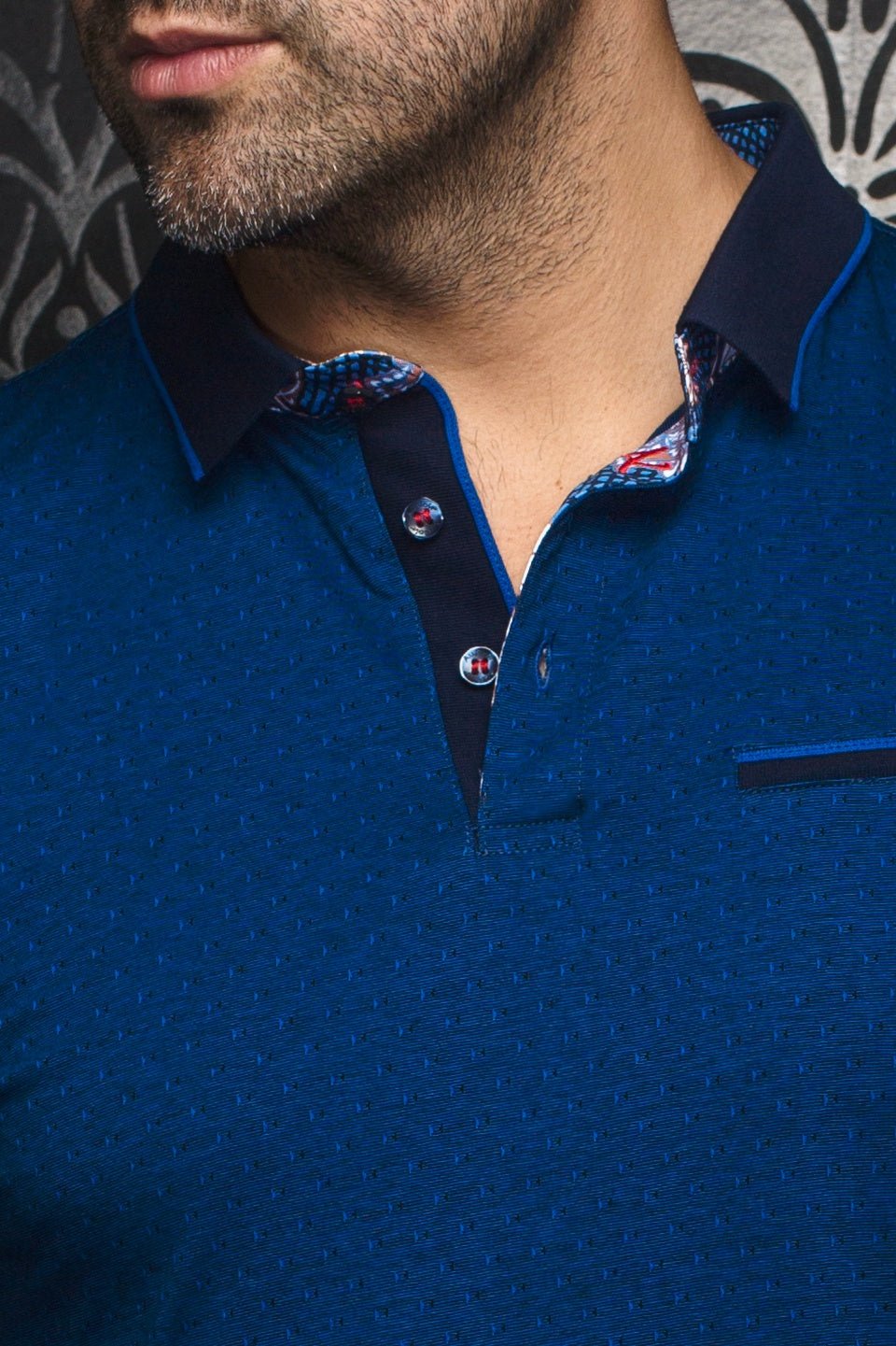 POLO MANCHES LONGUES | VERNER, Indigo - AU NOIR