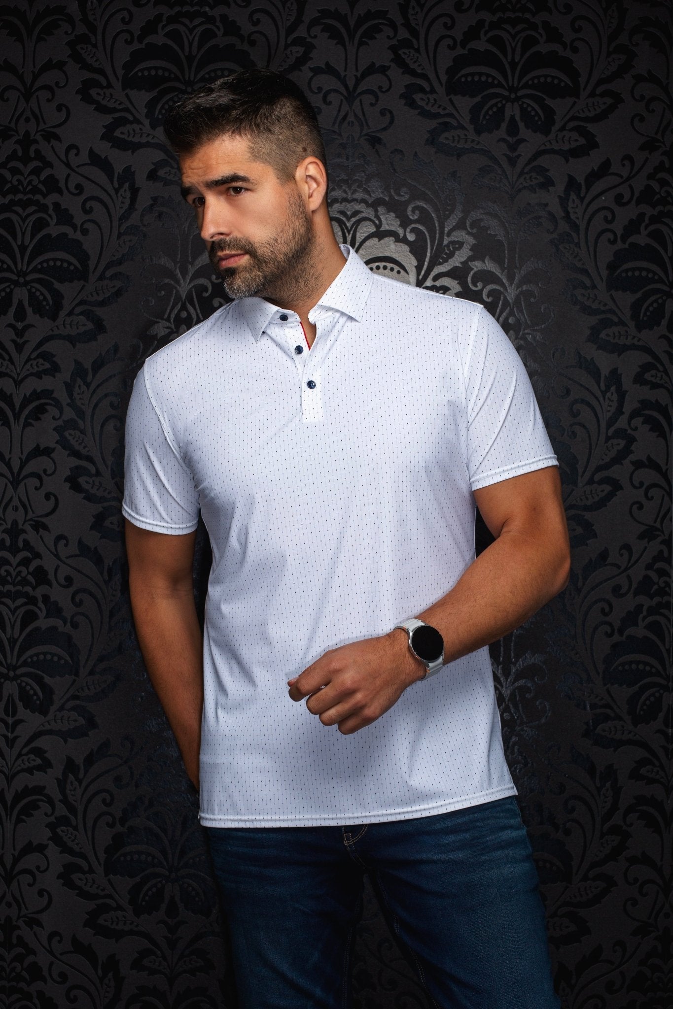 POLO NYLON | RAPHY NDL, White - AU NOIR