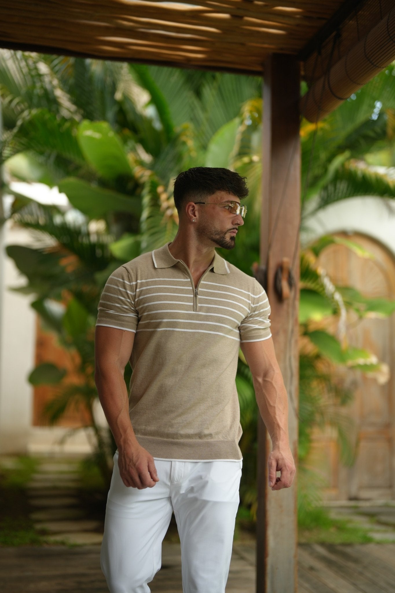 POLO TRICOT | OBAN, Stone - AU NOIR