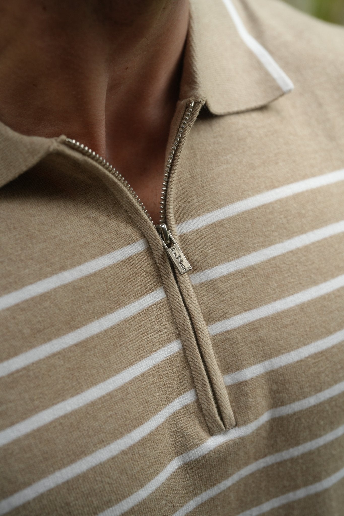 POLO TRICOT | OBAN, Stone - AU NOIR