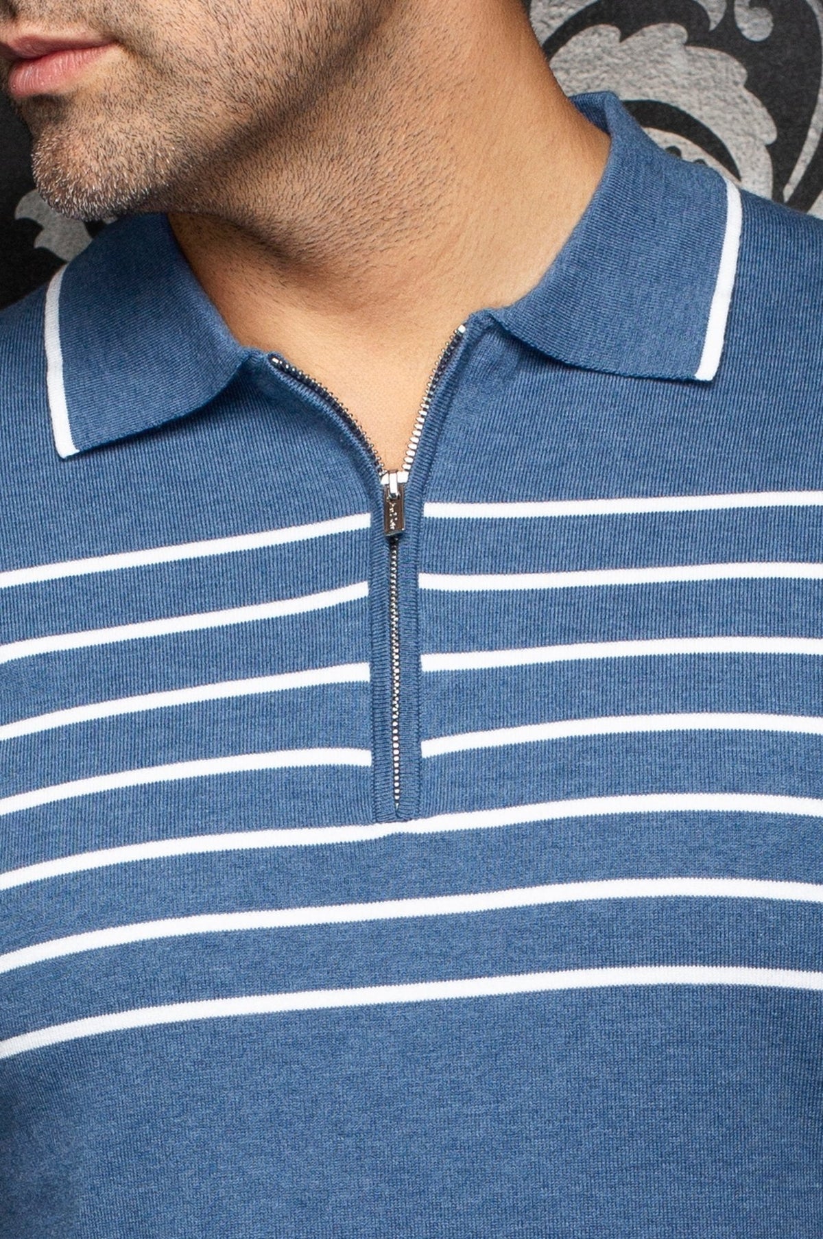 POLO TRICOT | OBAN, Teal - AU NOIR
