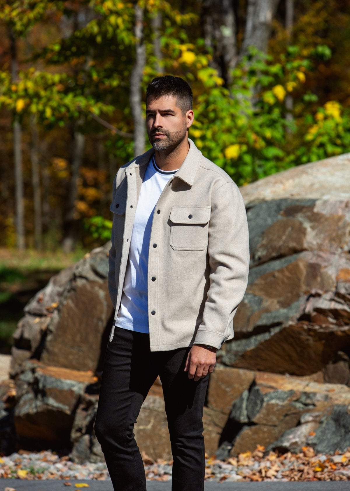SURCHEMISE | DANALI, Light Beige - AU NOIR