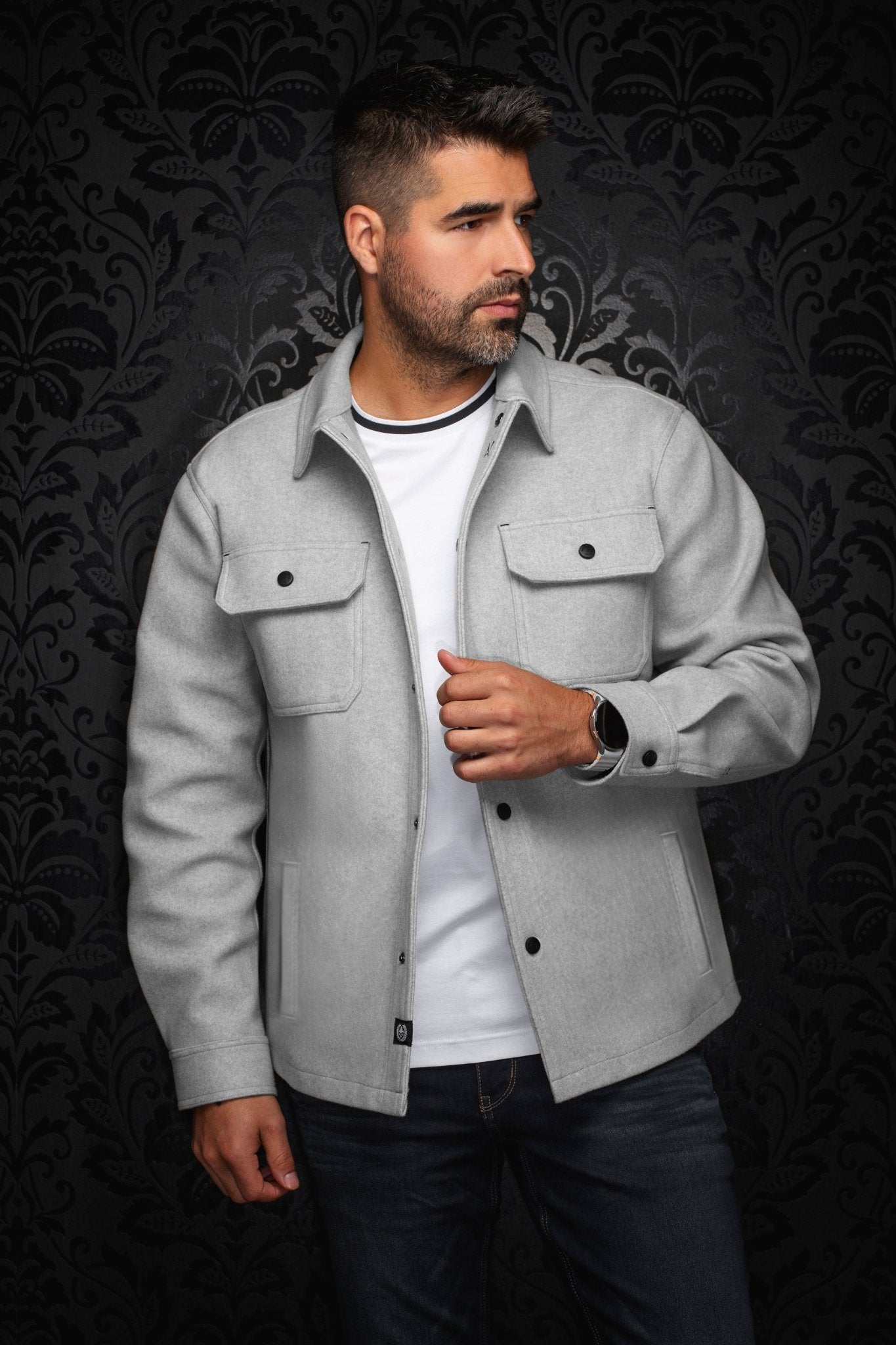 SURCHEMISE | DANALI, Light Grey - AU NOIR