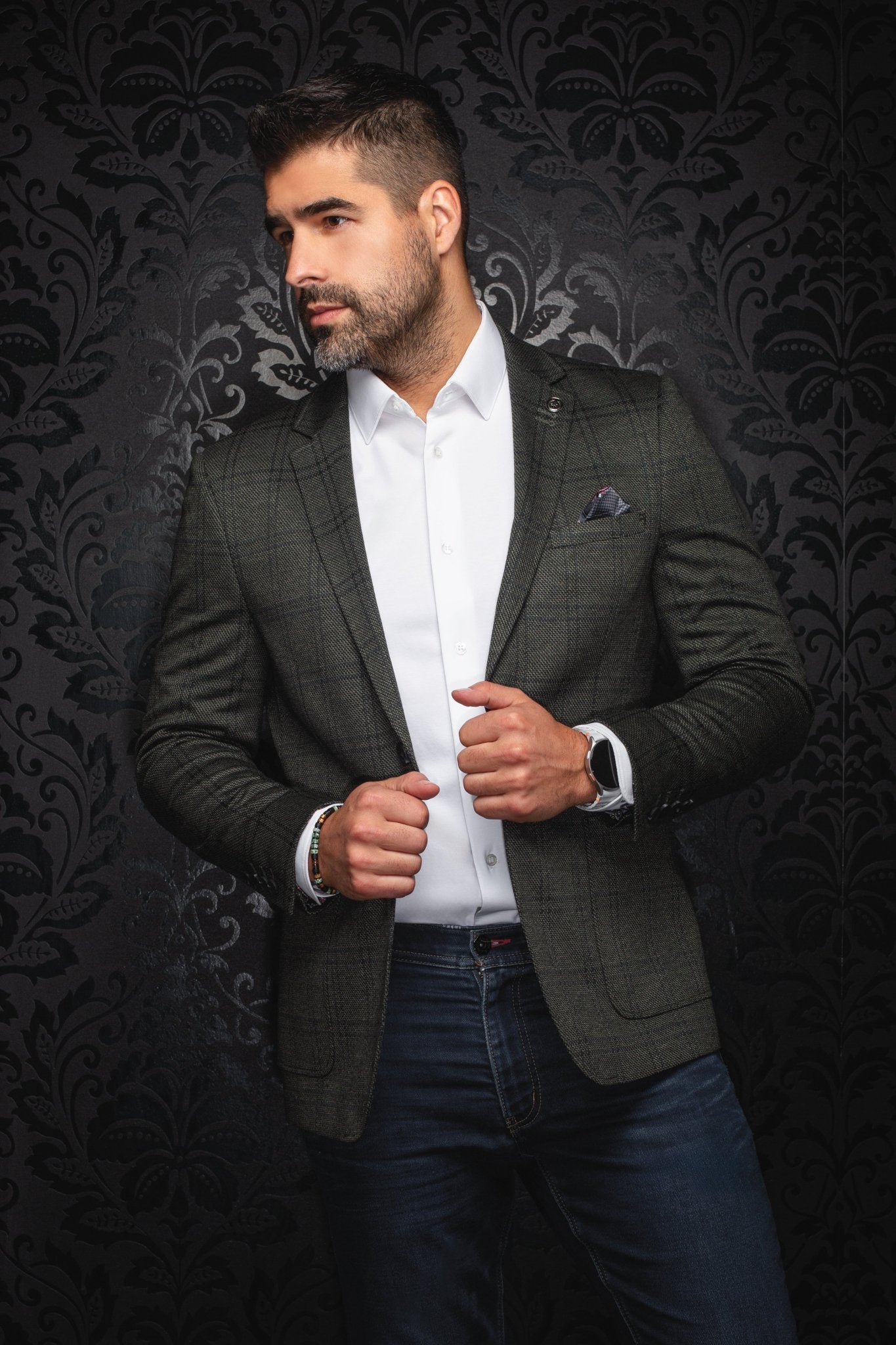 VESTON | BROSNAN, Olive - AU NOIR