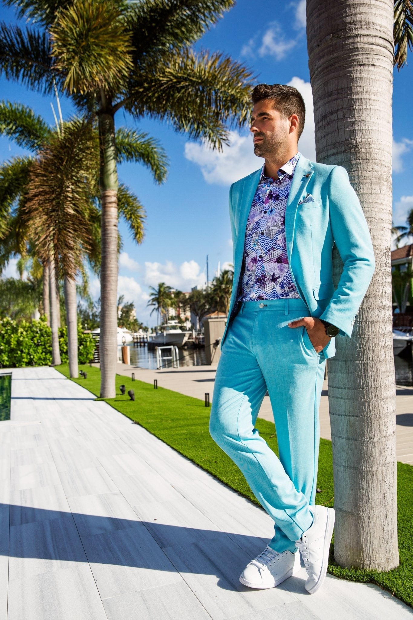 VESTON | LANCASTER, Turquoise - AU NOIR