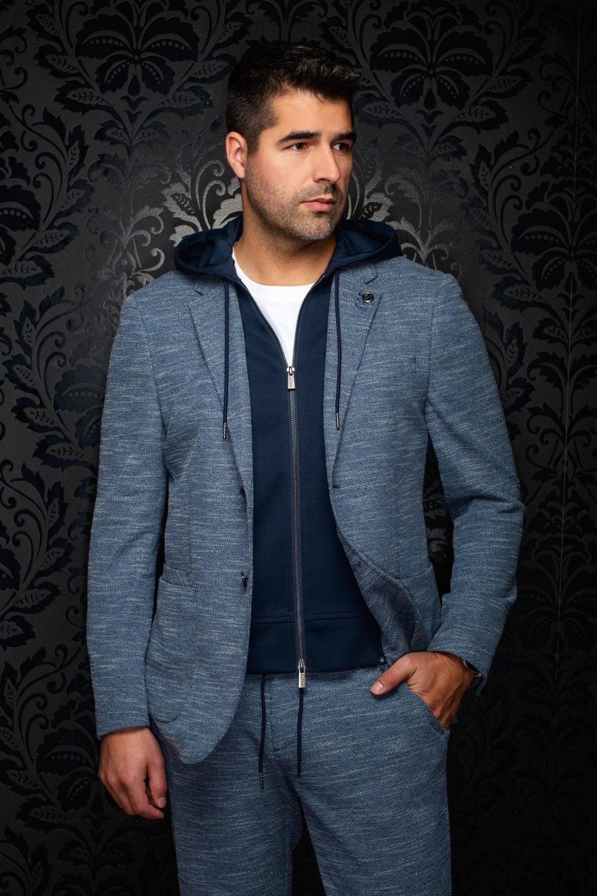 VESTON | NOAH - HOOD, Navy - AU NOIR