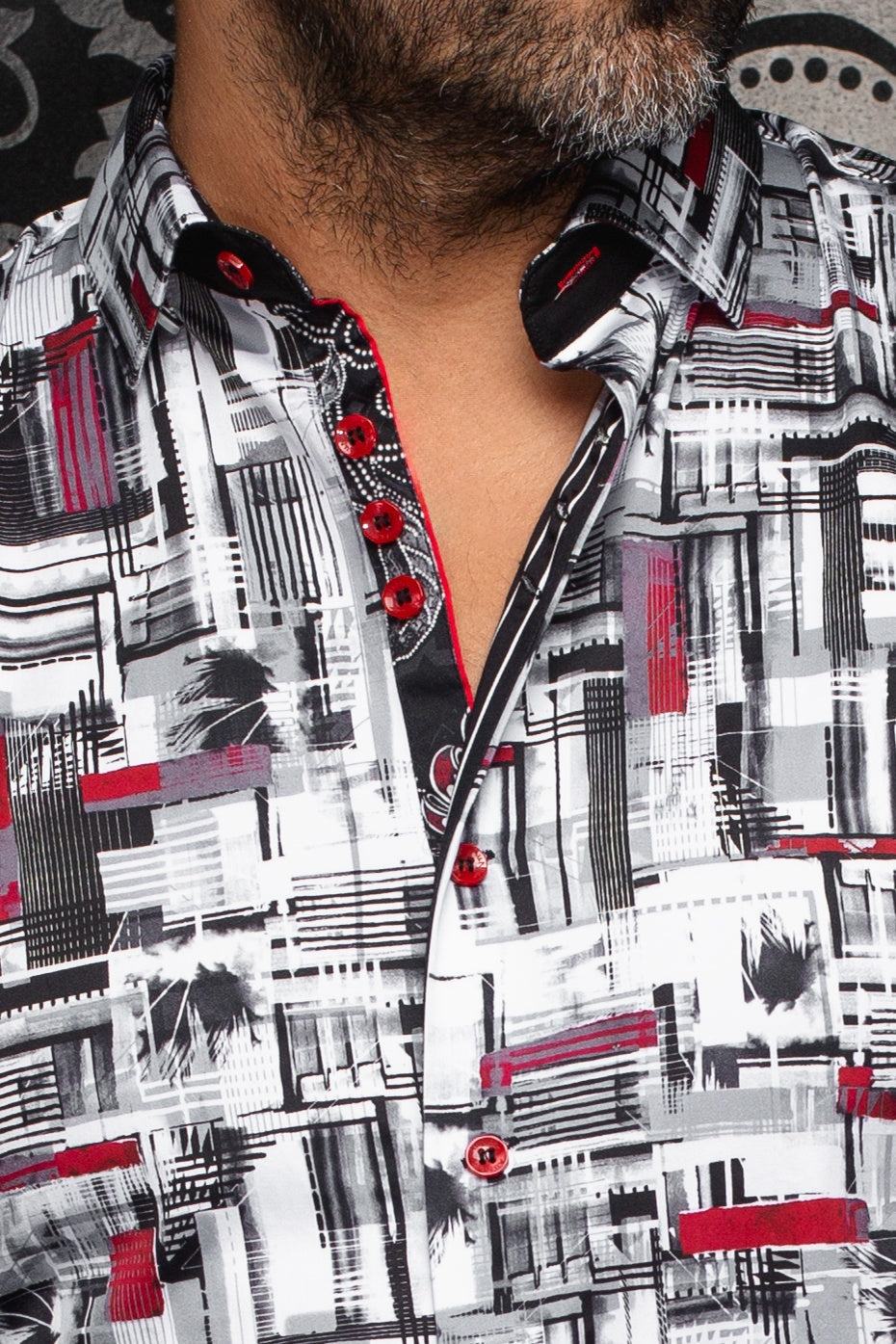 CHEMISE | BROOKLYN, White Red