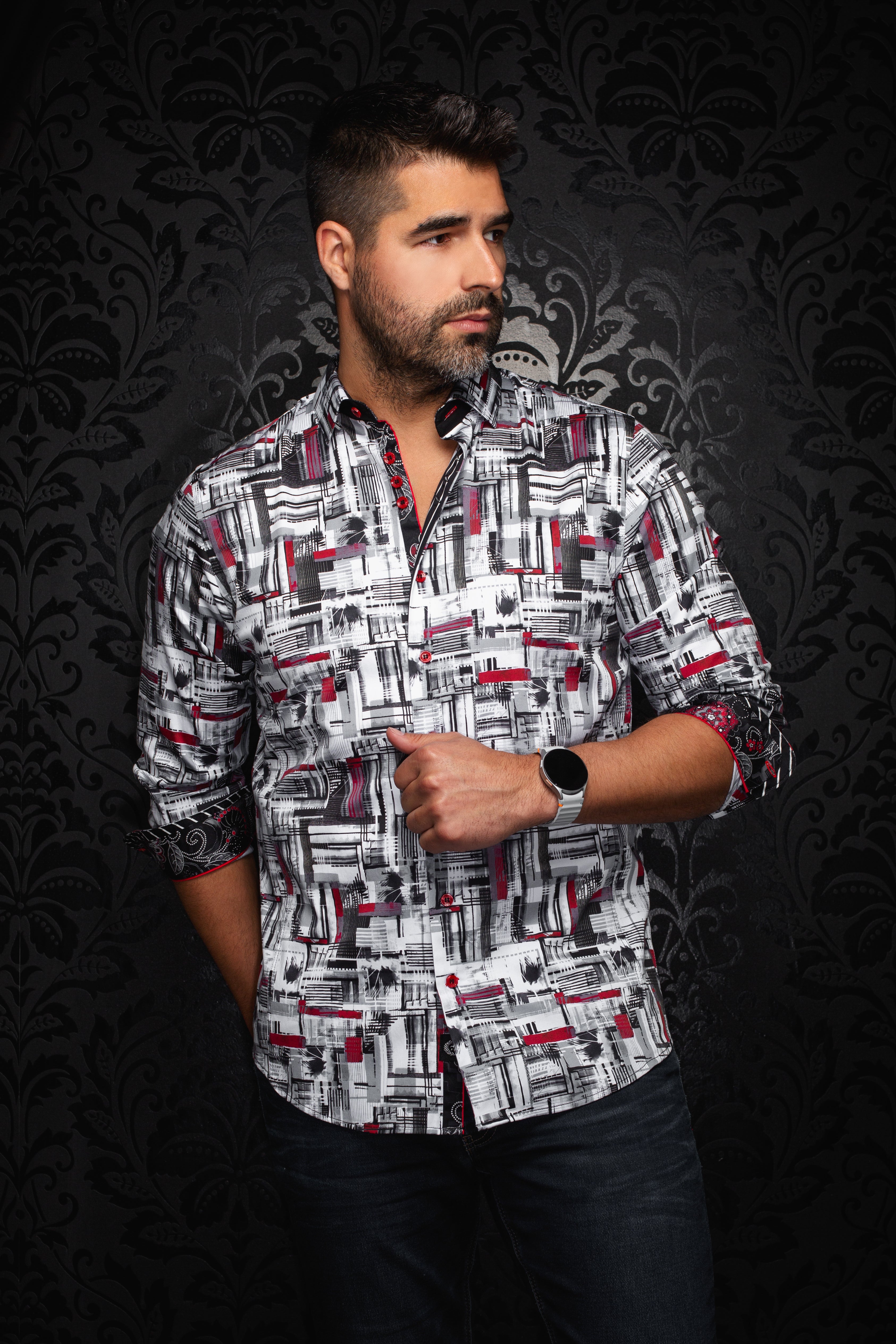 CHEMISE | BROOKLYN, White Red
