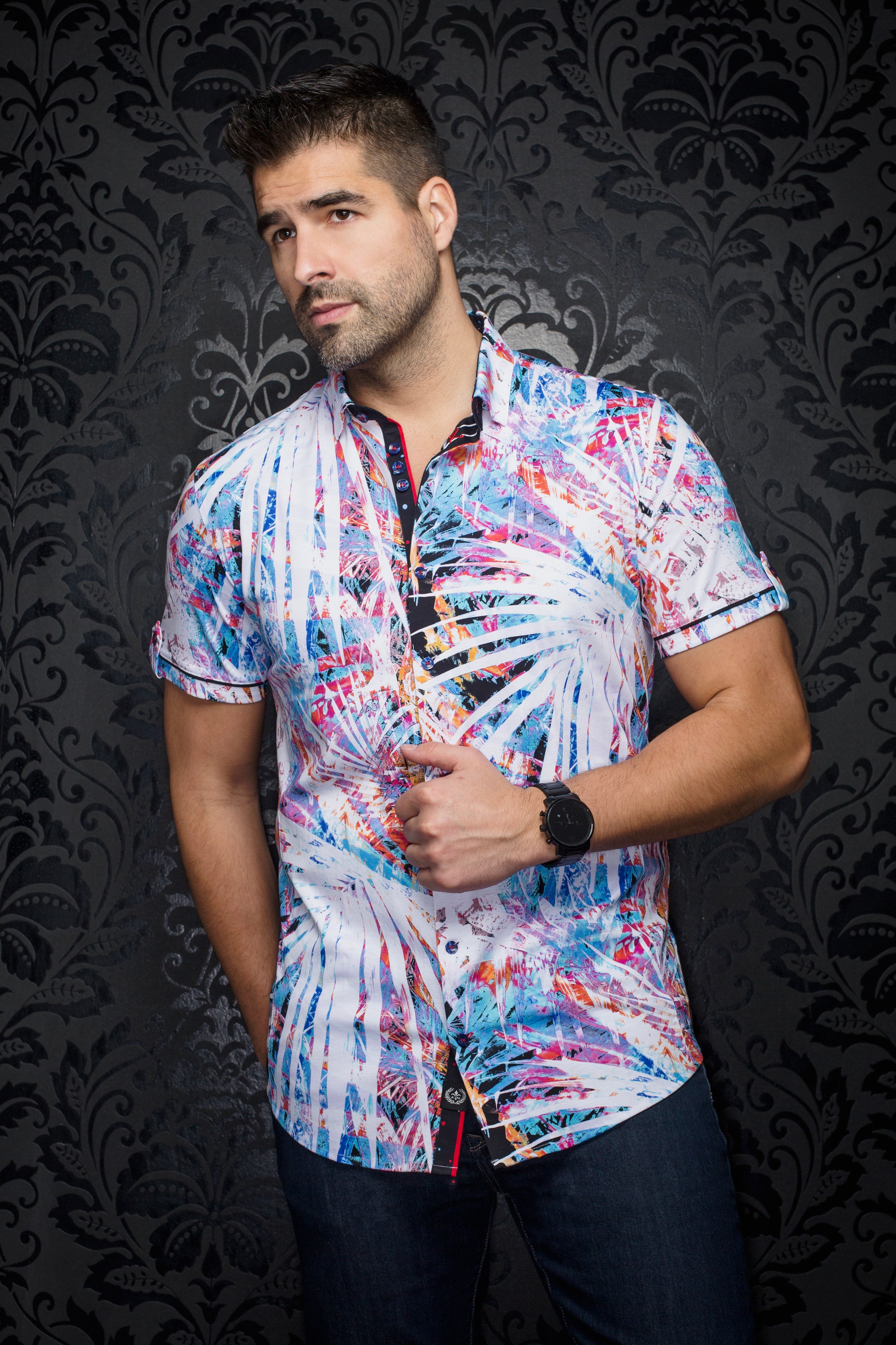 MANCHES COURTES EXTENSIBLE | CAMERON, White Multi