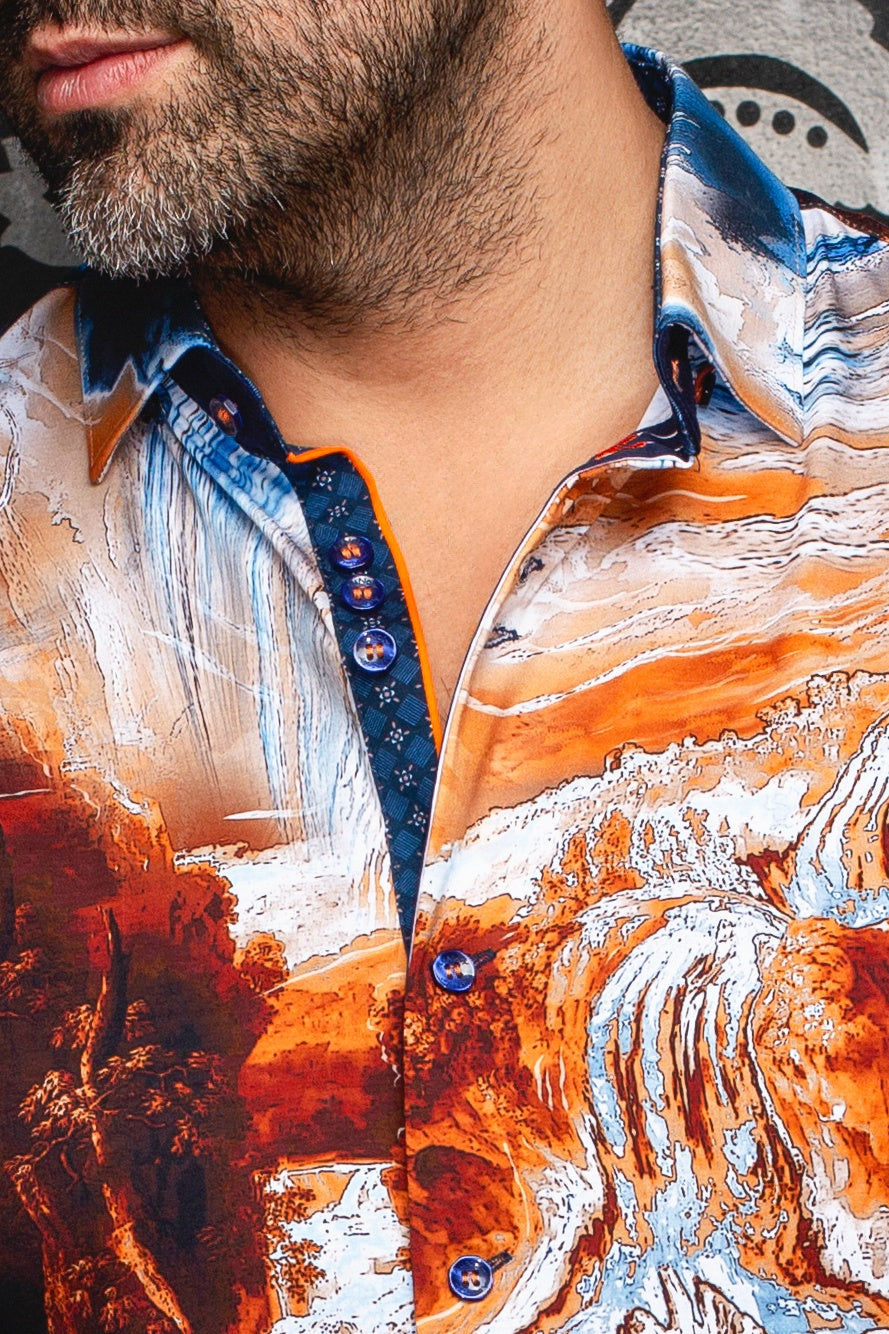 CHEMISE | CASCADES, Blue Brown