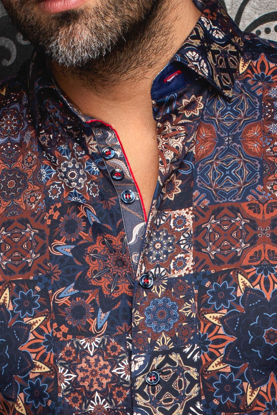 CHEMISE | CLOVIS, Navy Rust