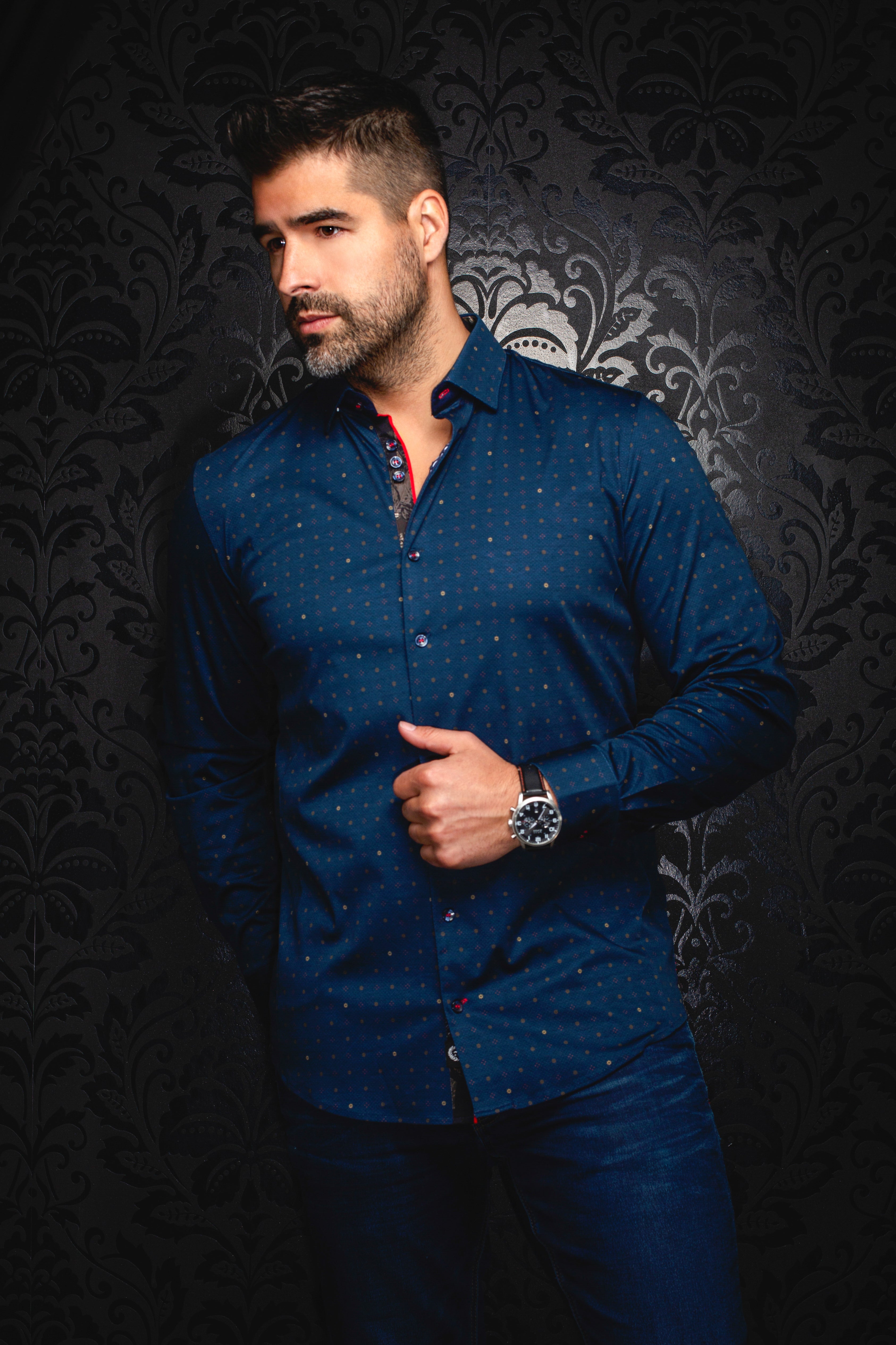 CHEMISE | CLYDE, Navy Tobacco