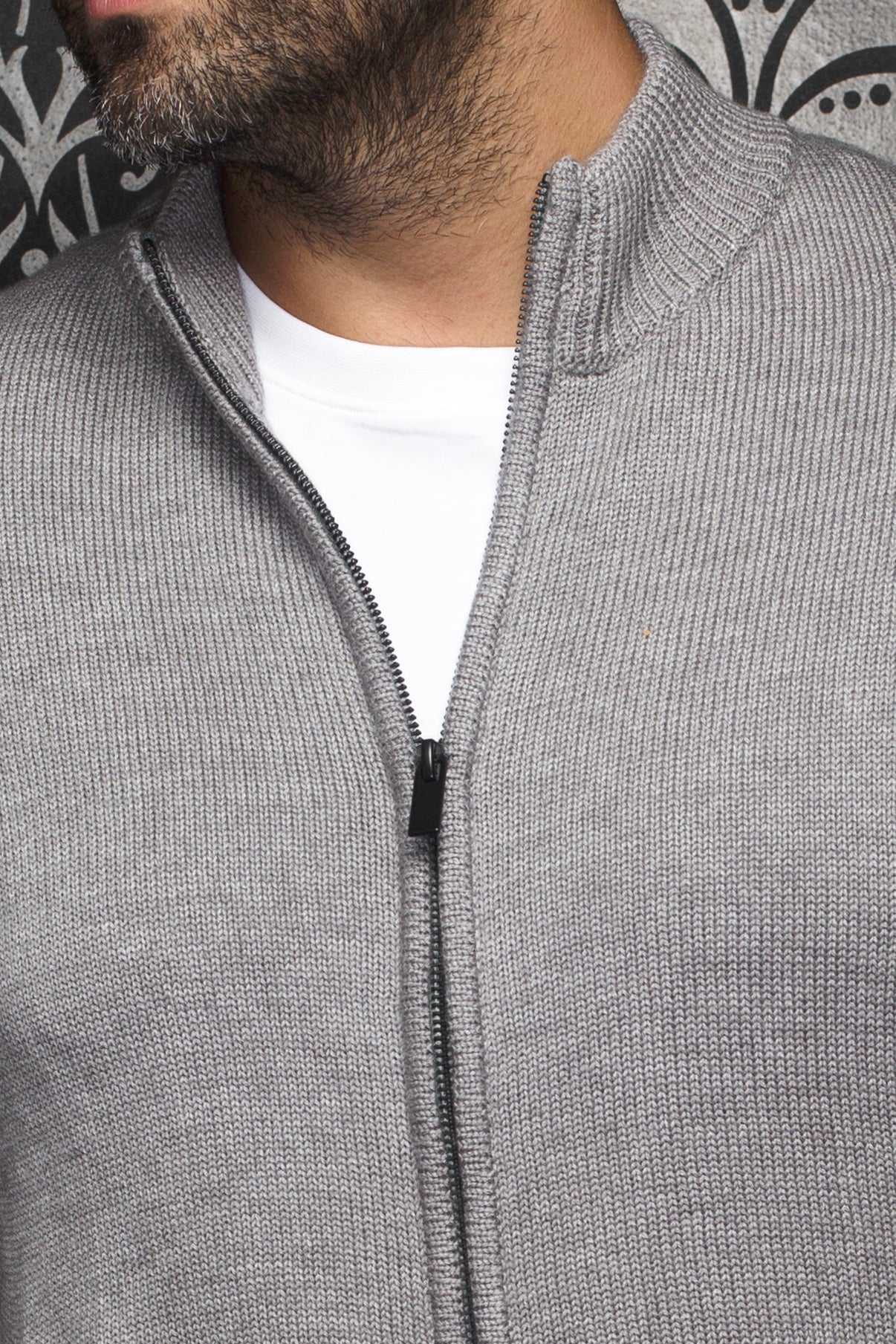 CHANDAIL EN LAINE MÉRINOS |  ESTEBAN, med grey