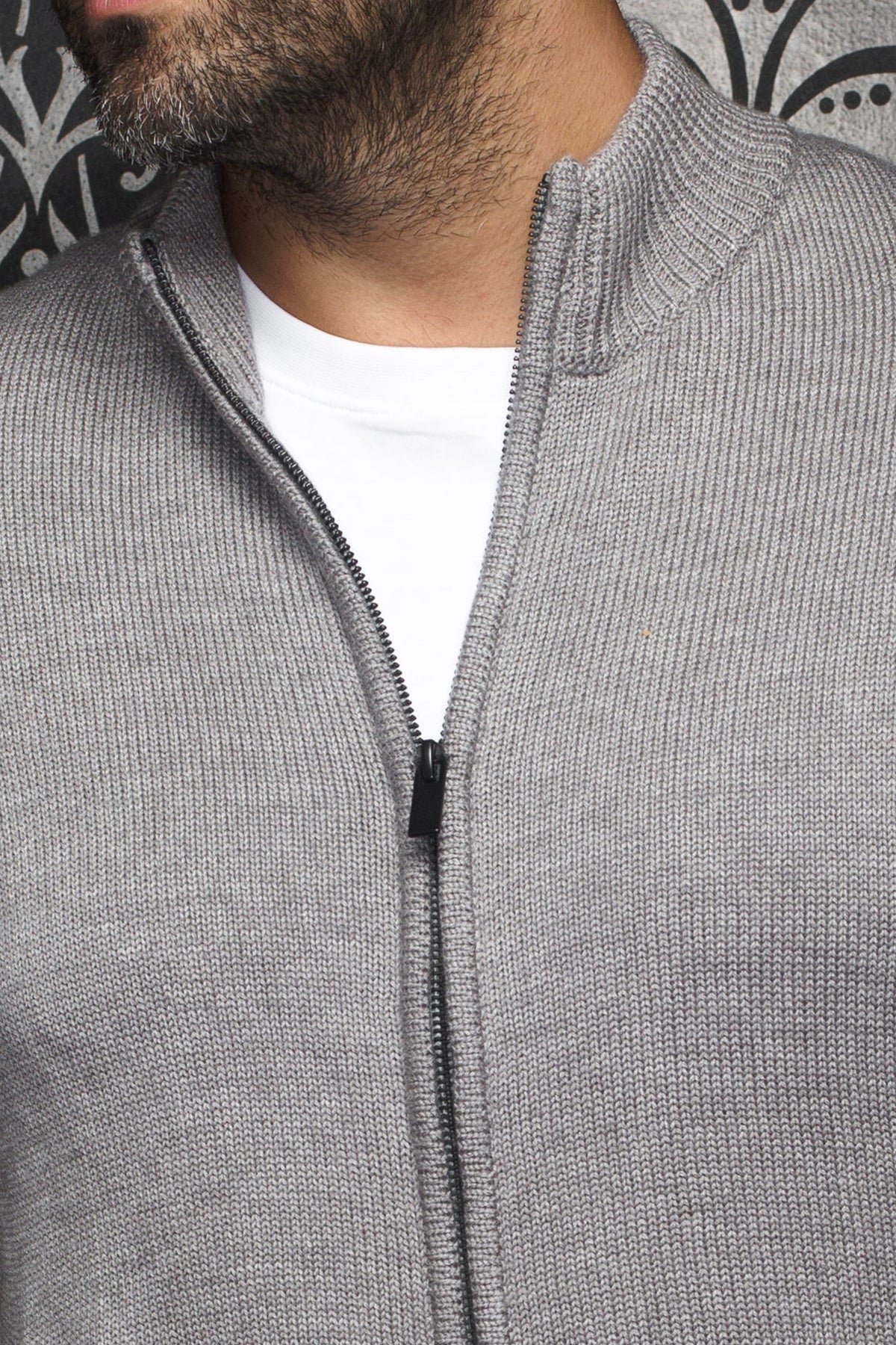 CHANDAIL EN LAINE MÉRINOS |  ESTEBAN, med grey