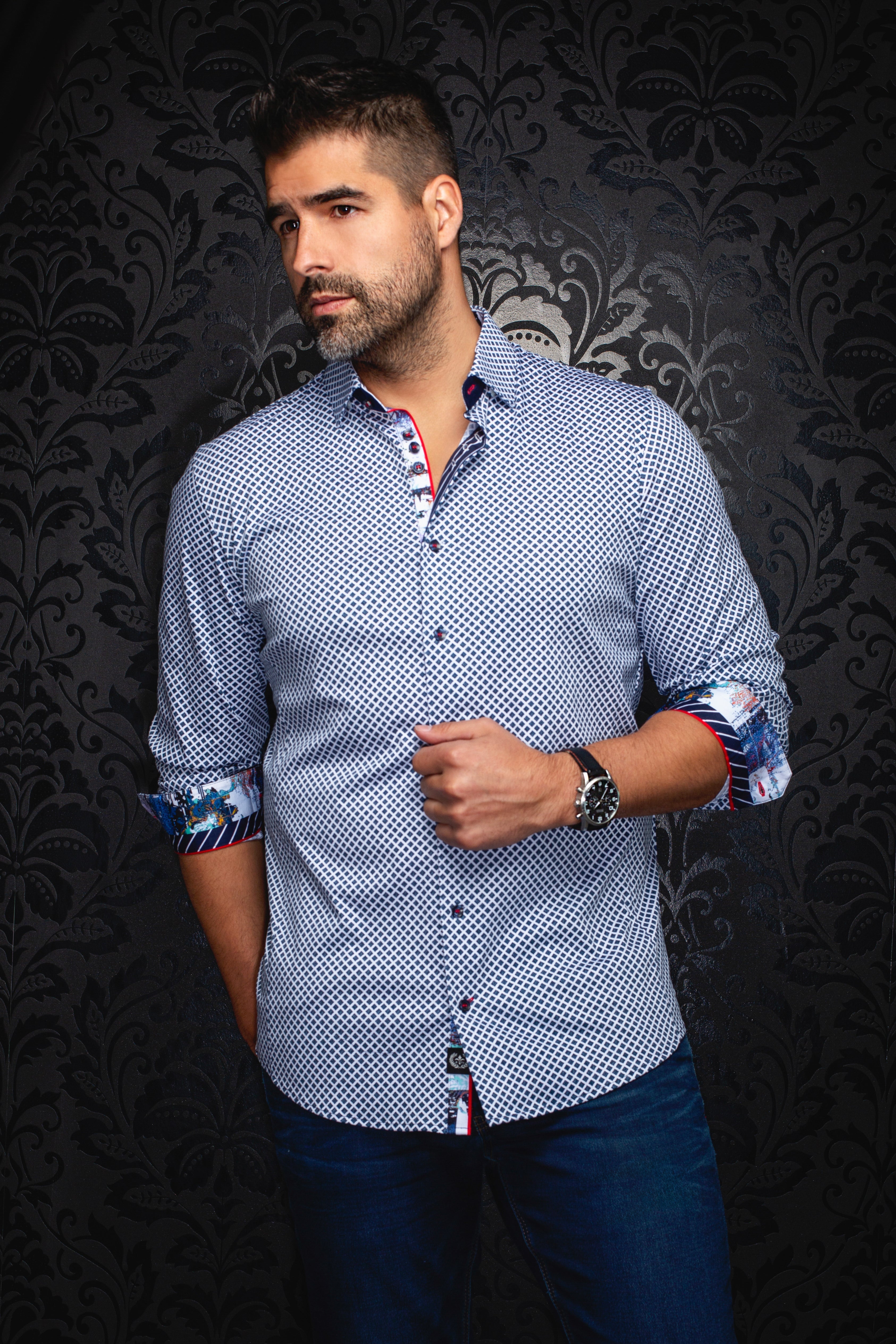CHEMISE | FIERO, White Navy