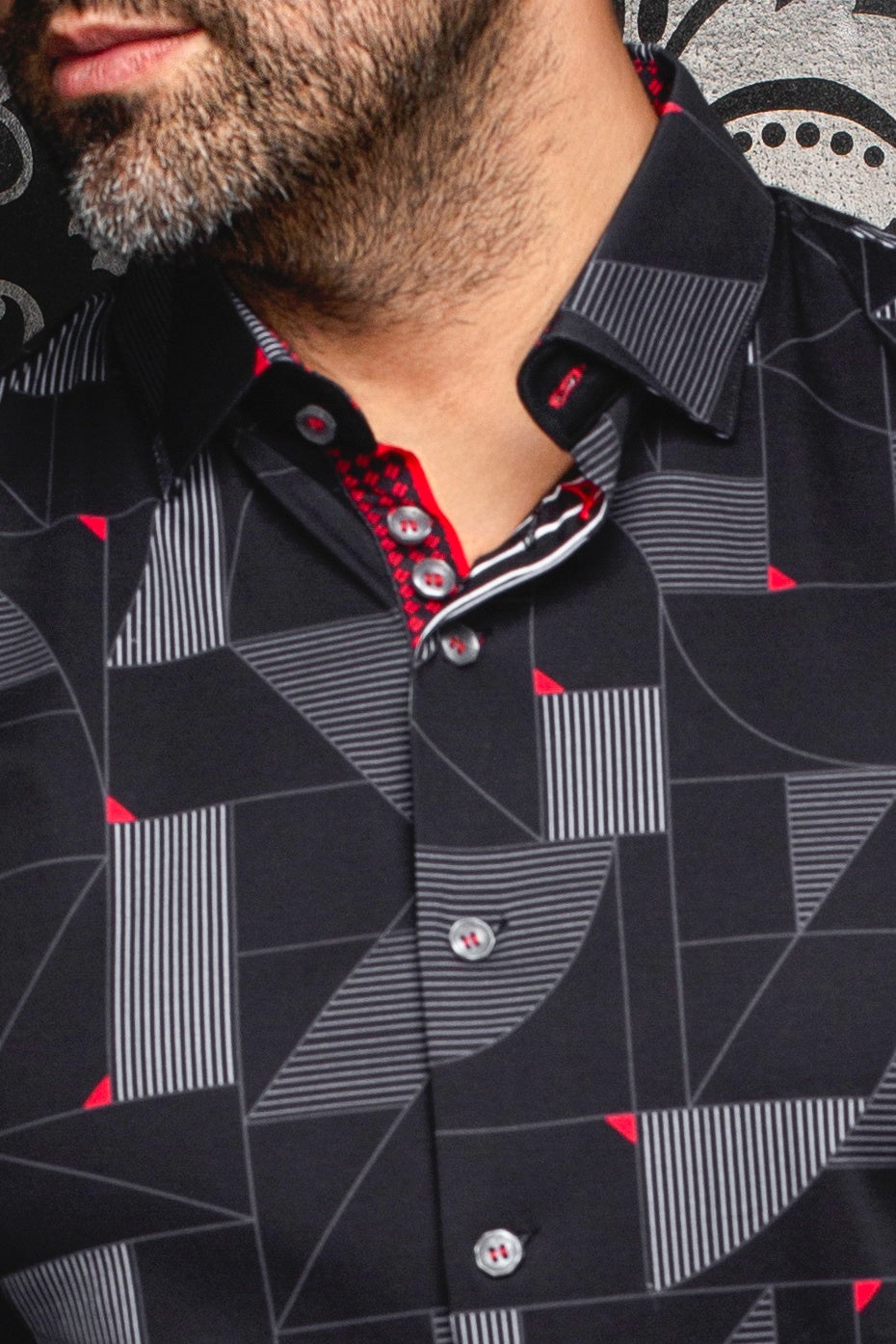CHEMISE | FRANK, Black Red