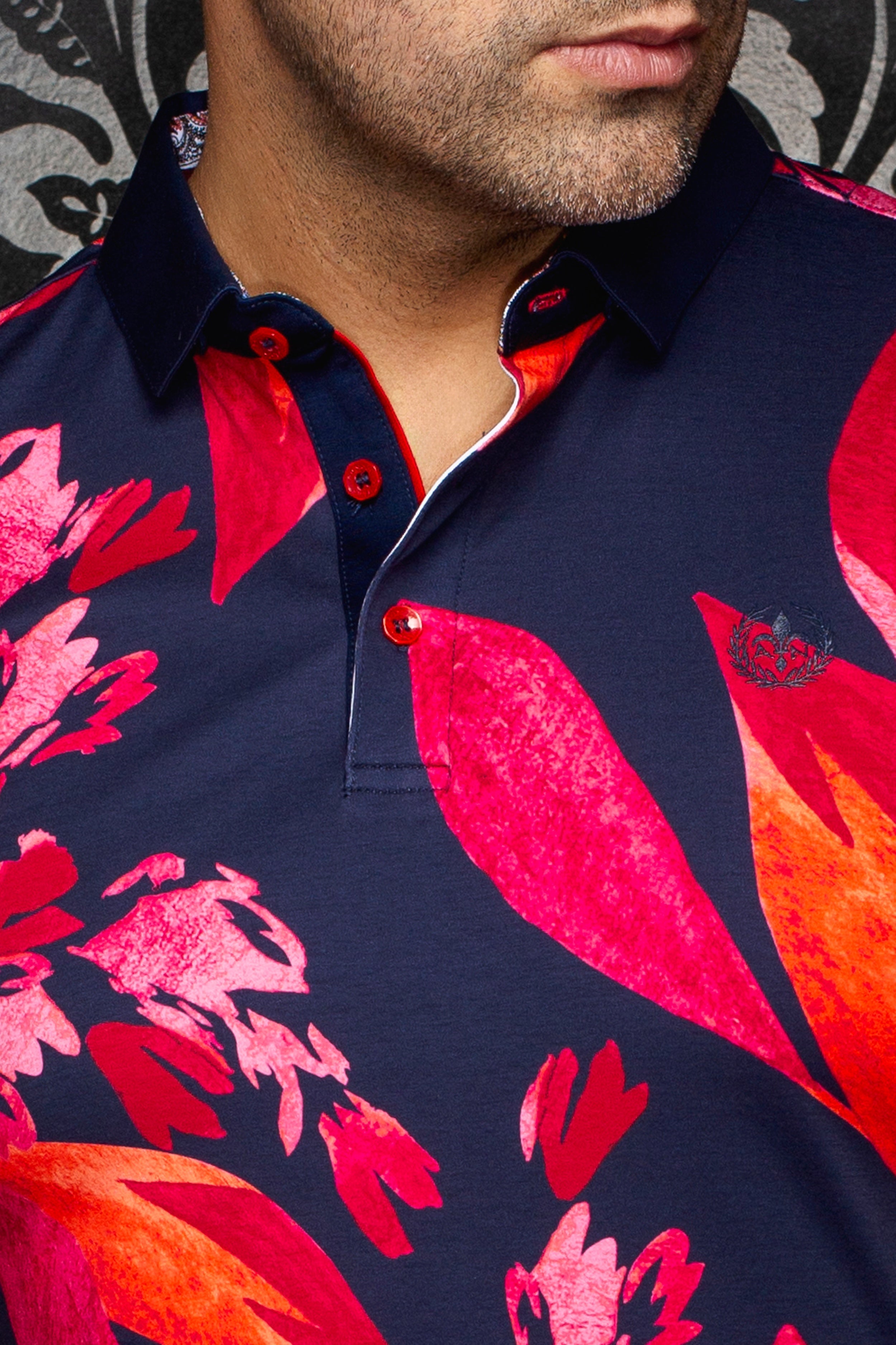 POLO | GLEN, Navy Red