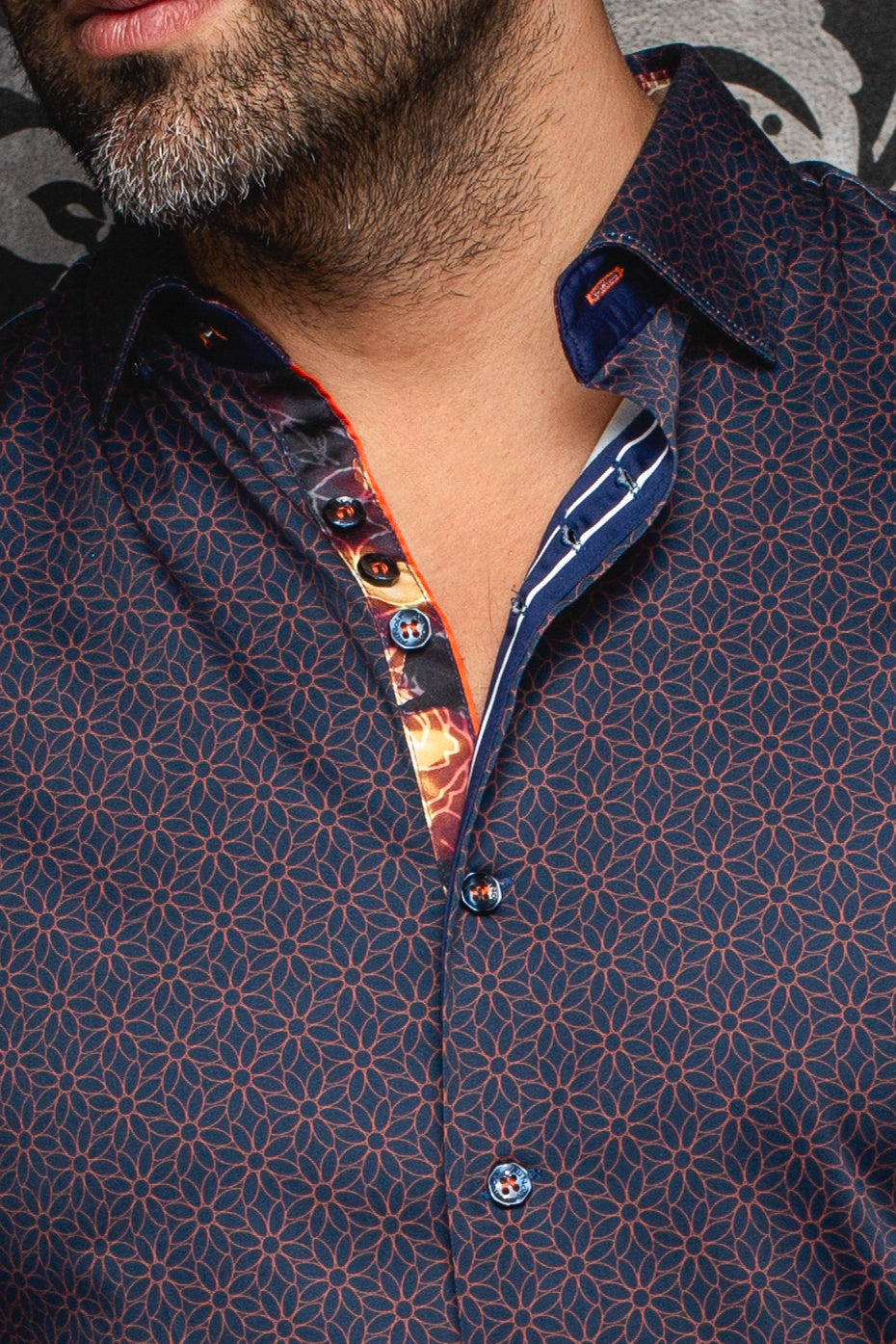CHEMISE | NELUMBO, Navy Rust