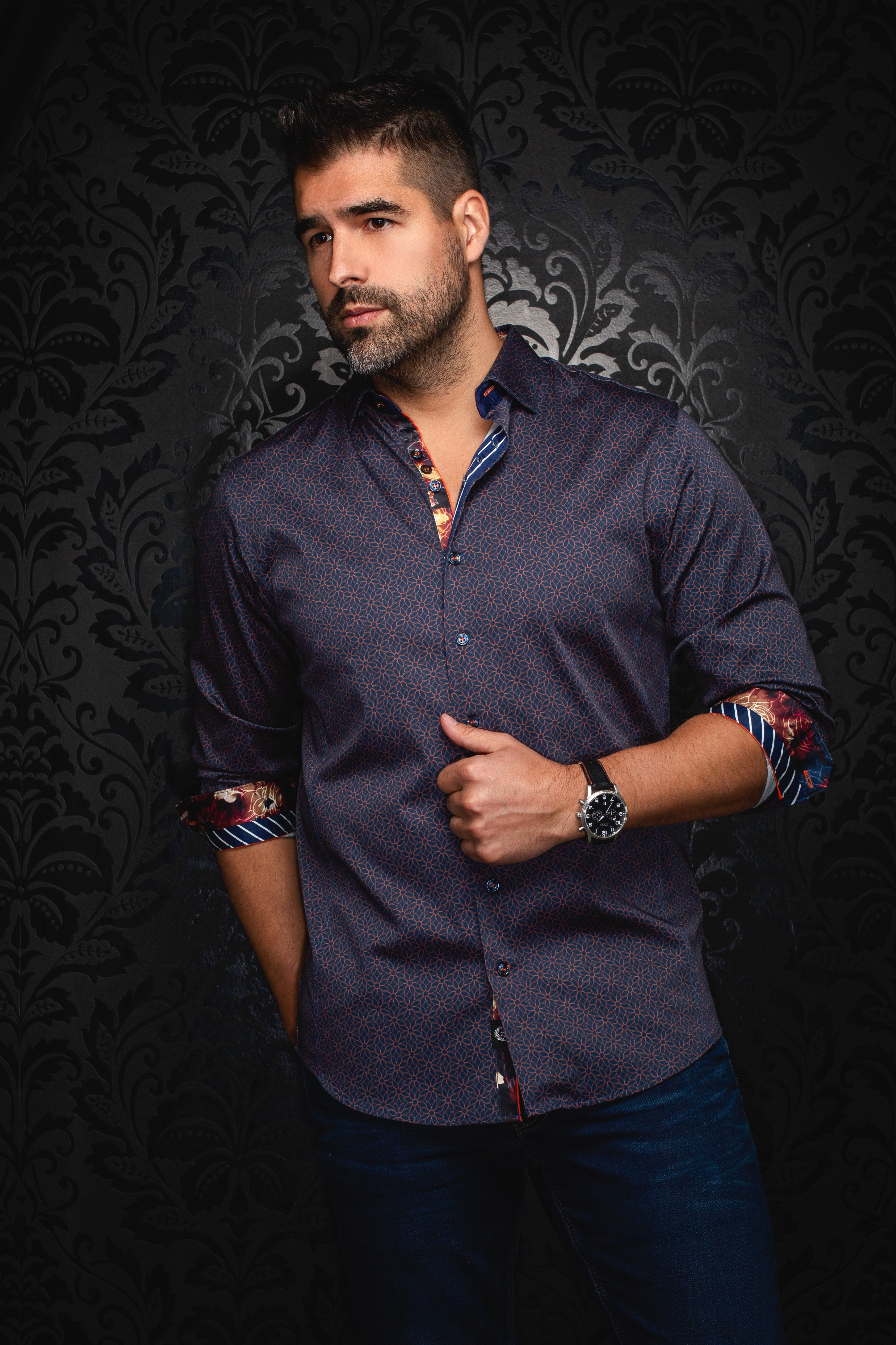CHEMISE | NELUMBO, Navy Rust
