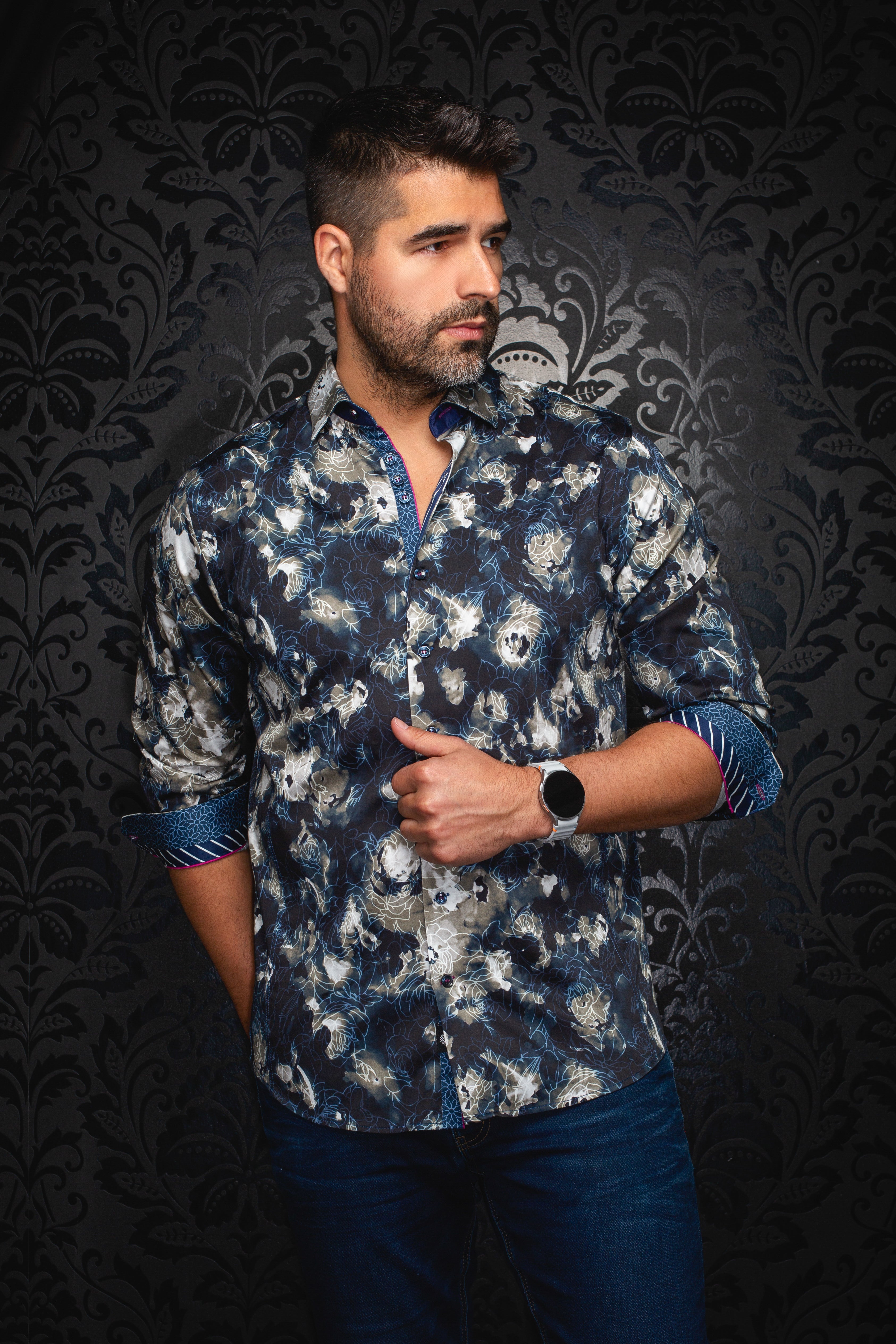 CHEMISE | ROSARUGOSA, Navy Olive