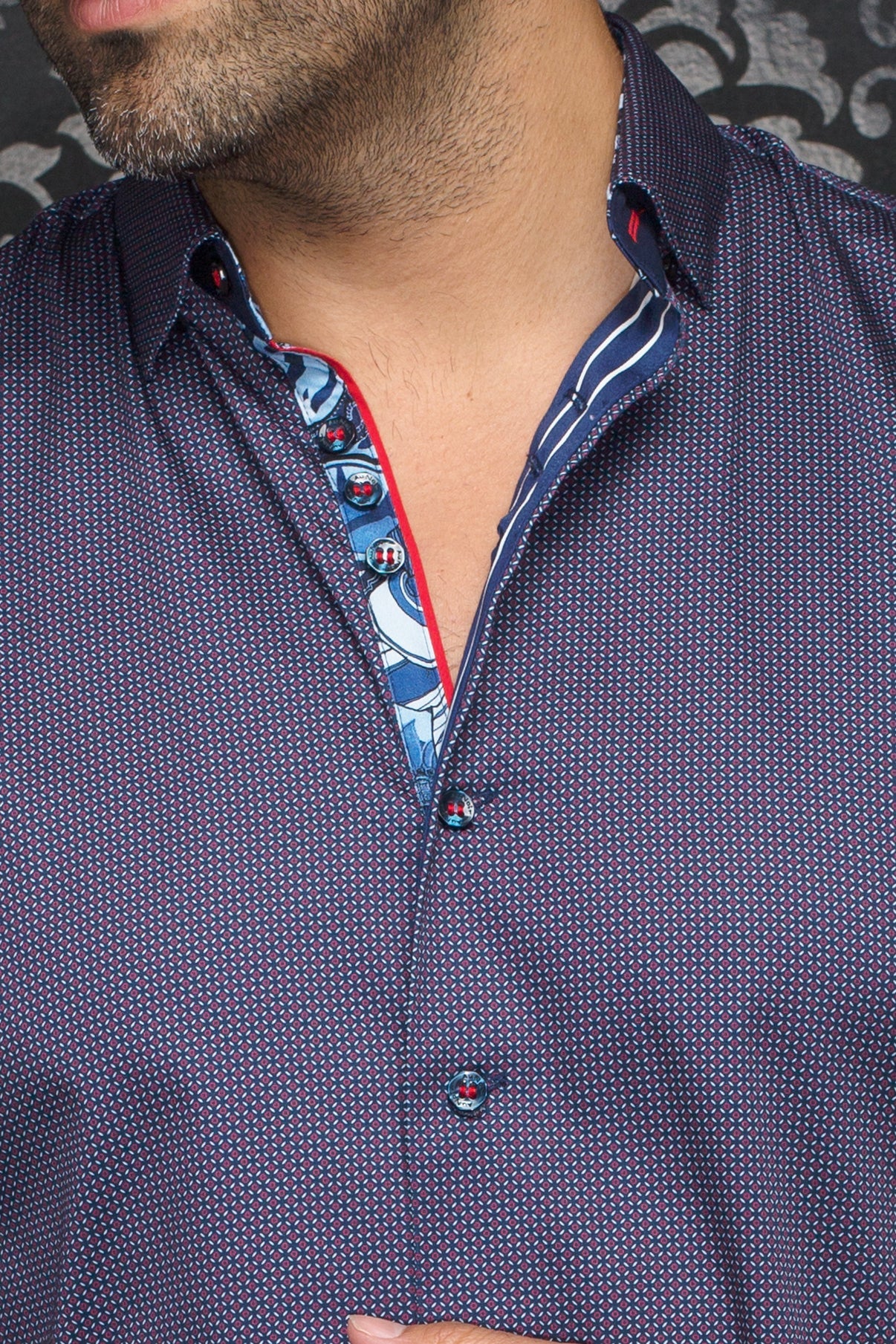 CHEMISE | SOSA, Navy Red