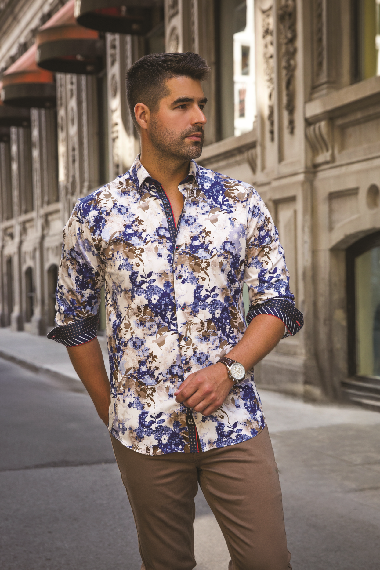 CHEMISE | ACE, Navy Tobacco