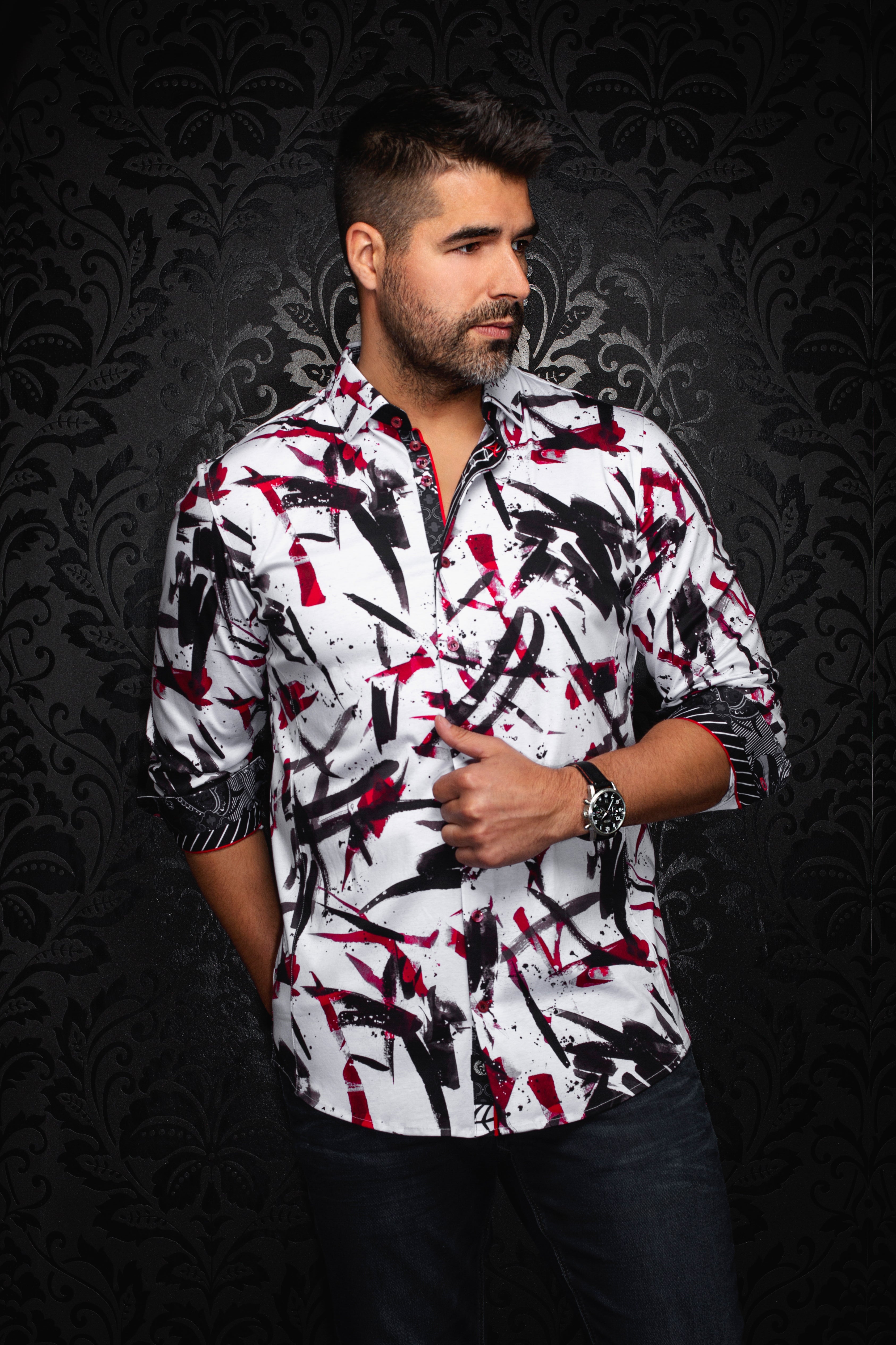 CHEMISE | ZANDER, White Red