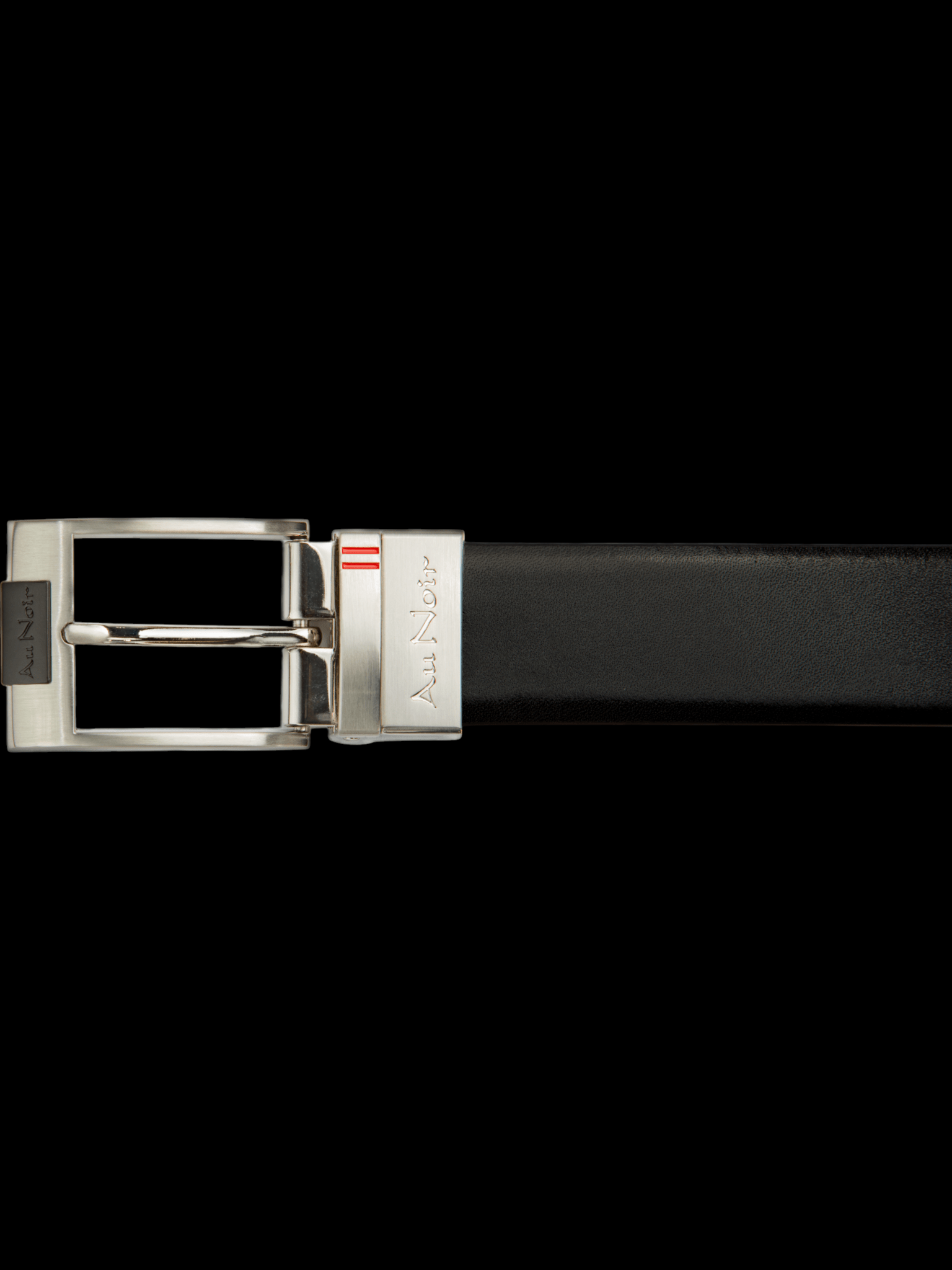 CEINTURE RÉVERSIBLE | DESOTO BRUSHED NICKLE, noir - brun - AU NOIR