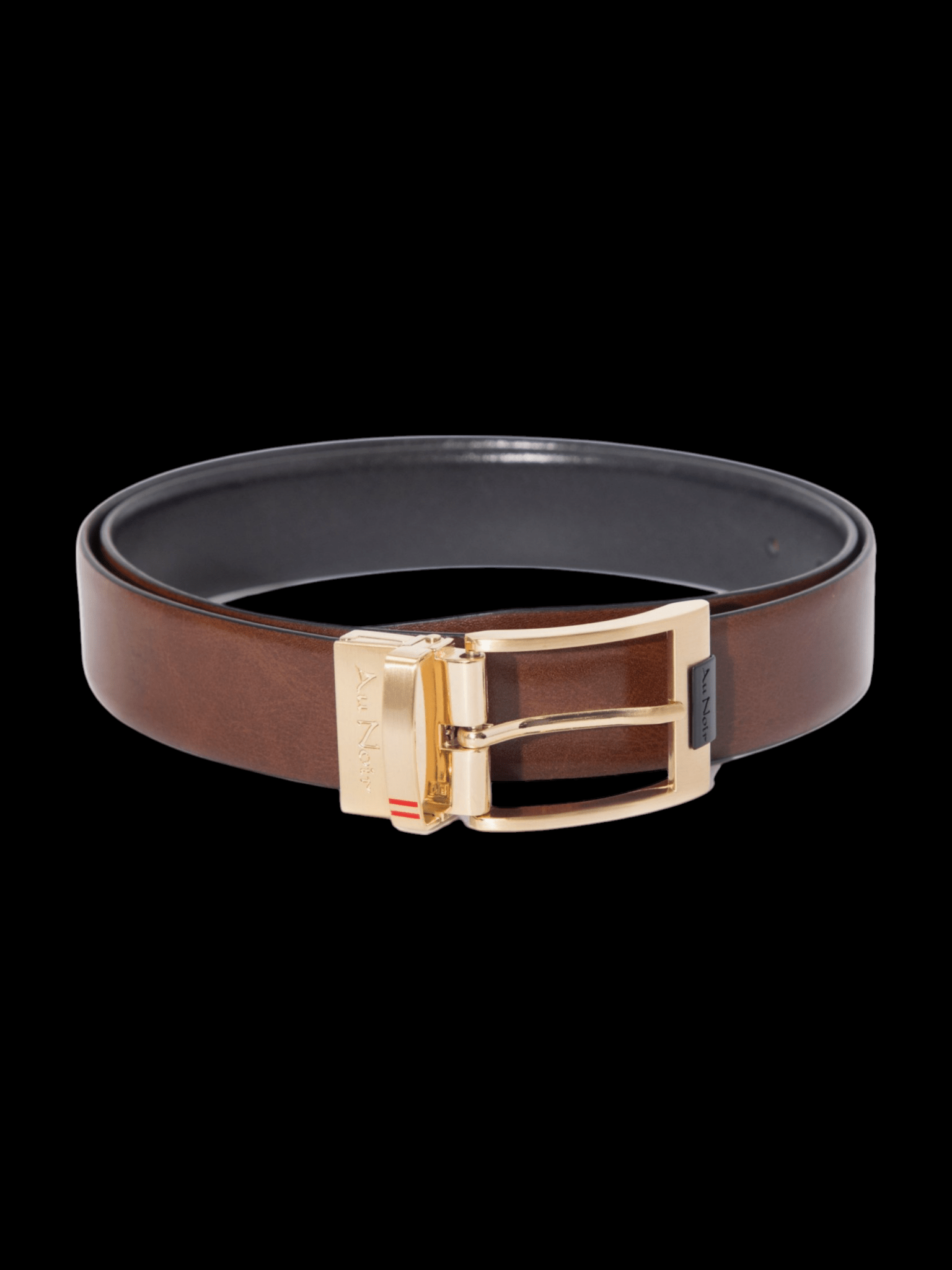 CEINTURE RÉVERSIBLE | DESOTO GOLD, noir - brun - AU NOIR