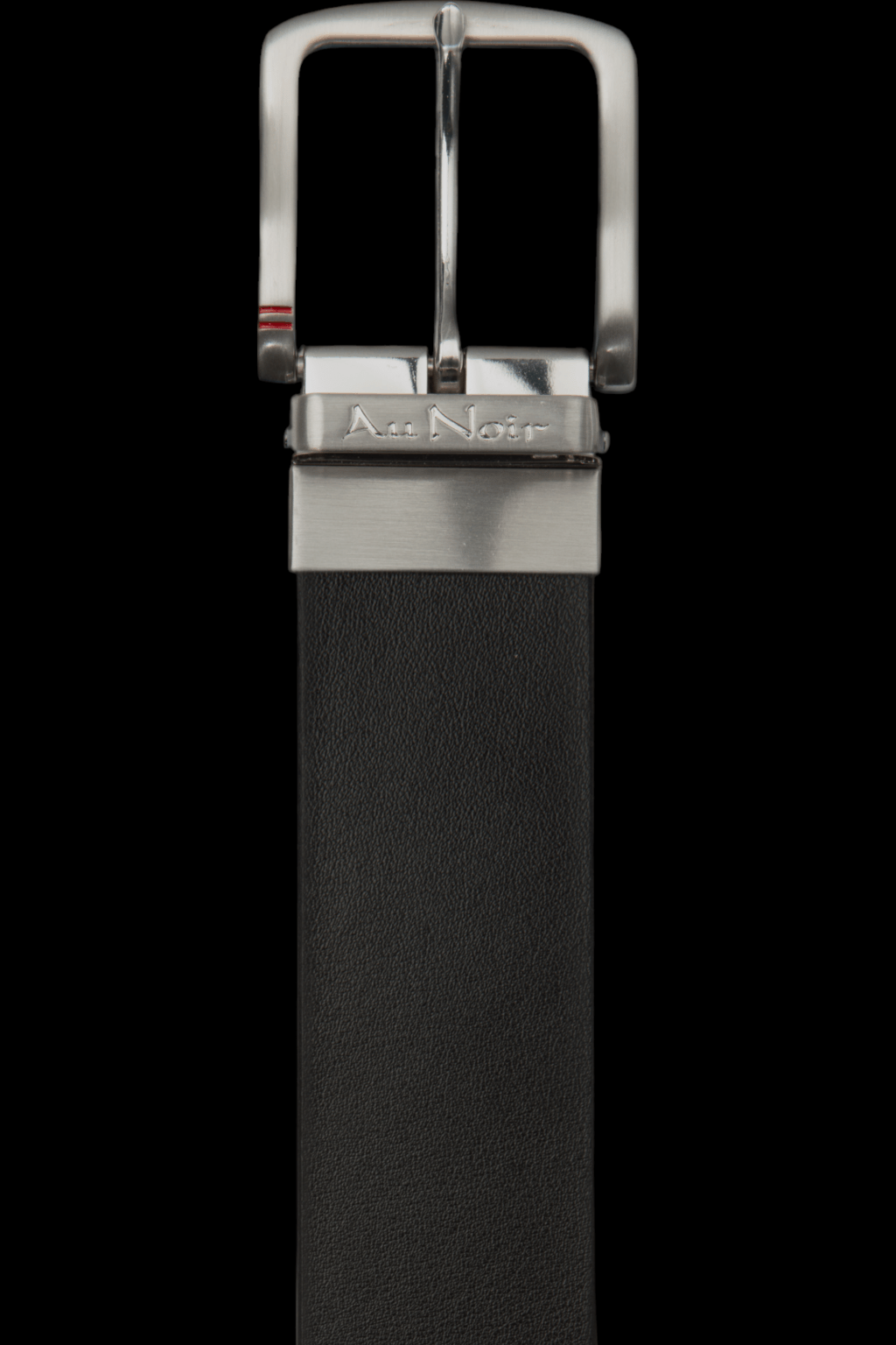 CEINTURE RÉVERSIBLE | STRAUSS BRUSHED NICKLE, noir - brun - AU NOIR