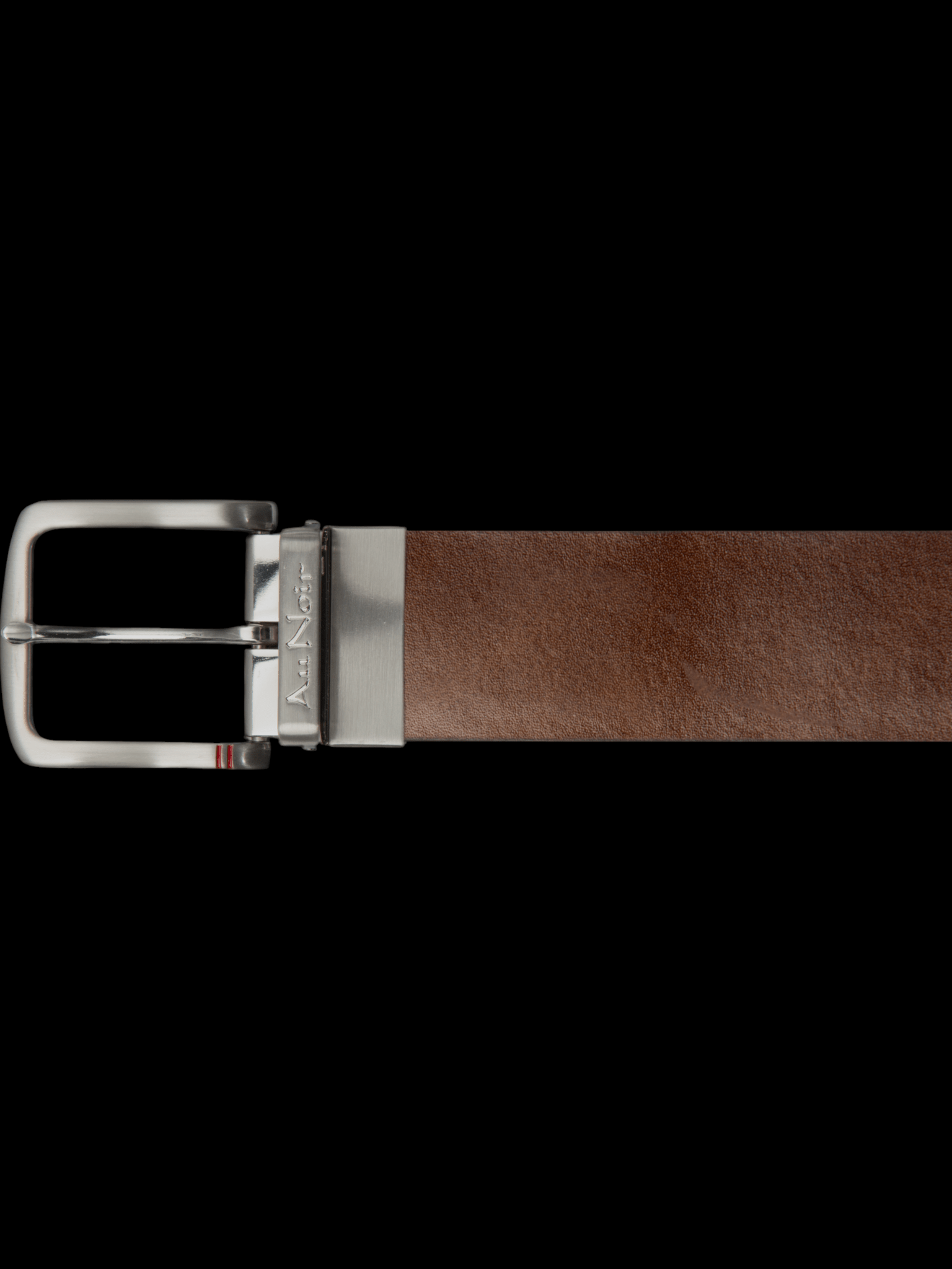 CEINTURE RÉVERSIBLE | STRAUSS BRUSHED NICKLE, tan - navy - AU NOIR