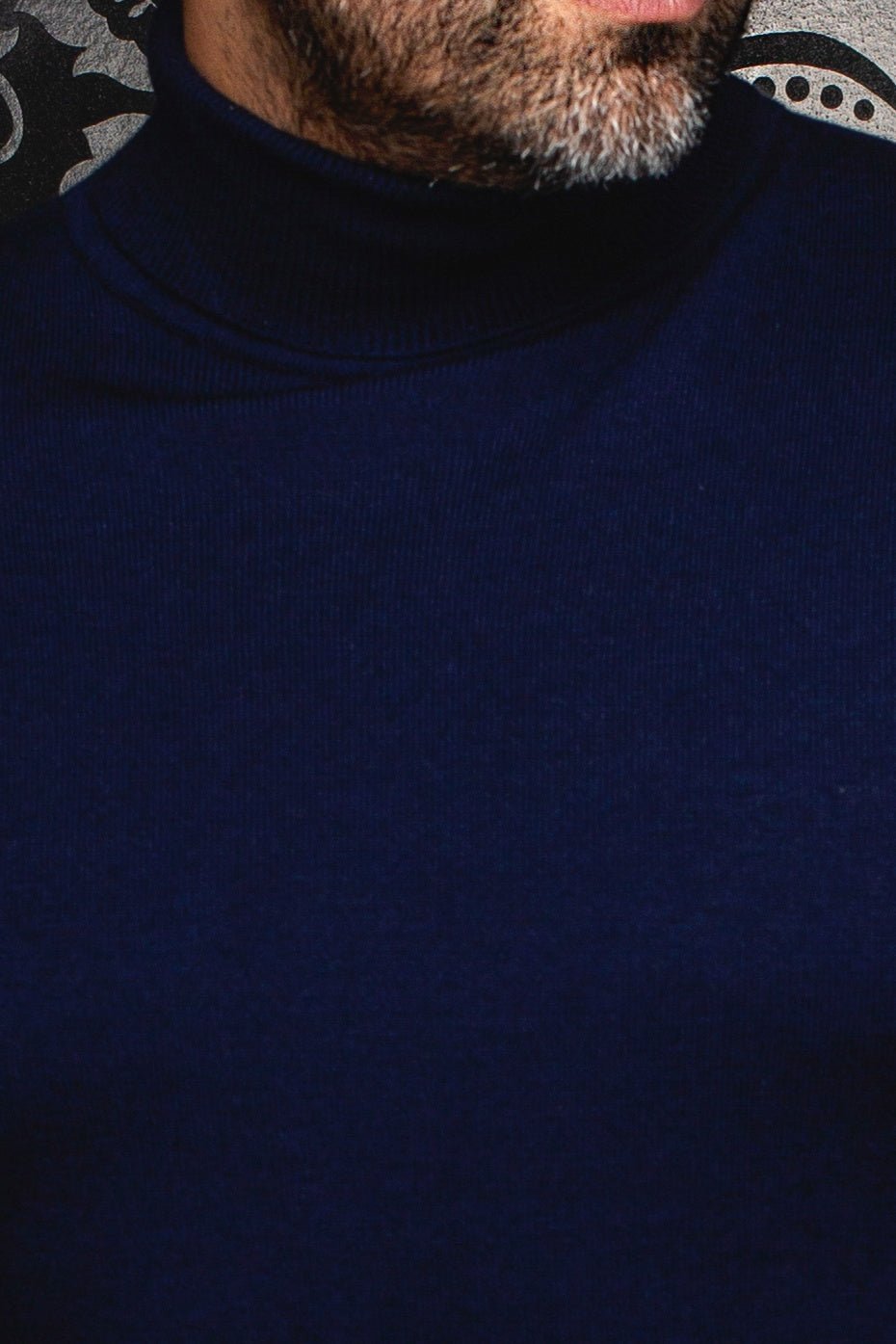 CHANDAIL EN LAINE MÉRINOS | ARKANES, Navy - AU NOIR