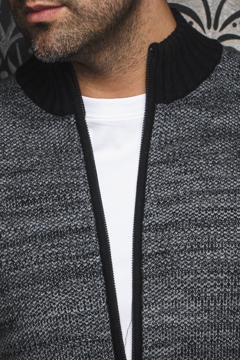 CHANDAIL EN LAINE MÉRINOS | KOSKI, grey - AU NOIR