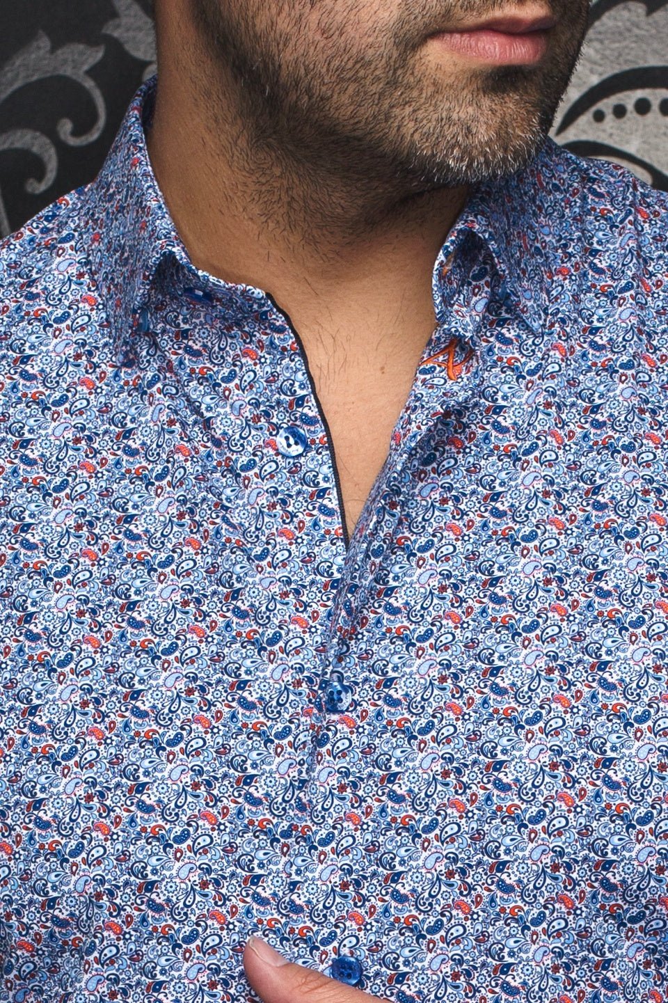 Chemise | ALEXANDER - PSLY, White Orange - AU NOIR