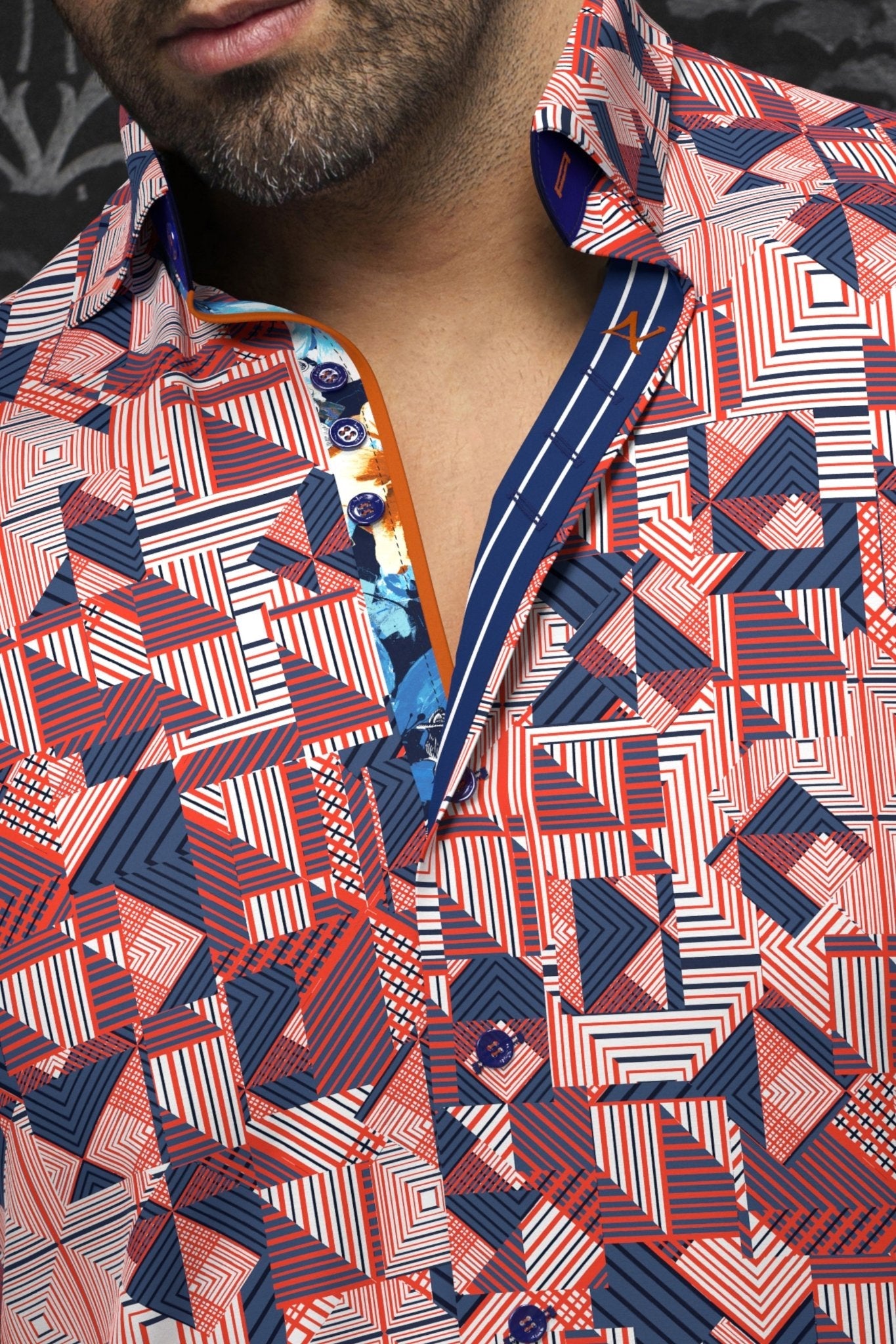 CHEMISE | ARIENZO, White Orange - AU NOIR